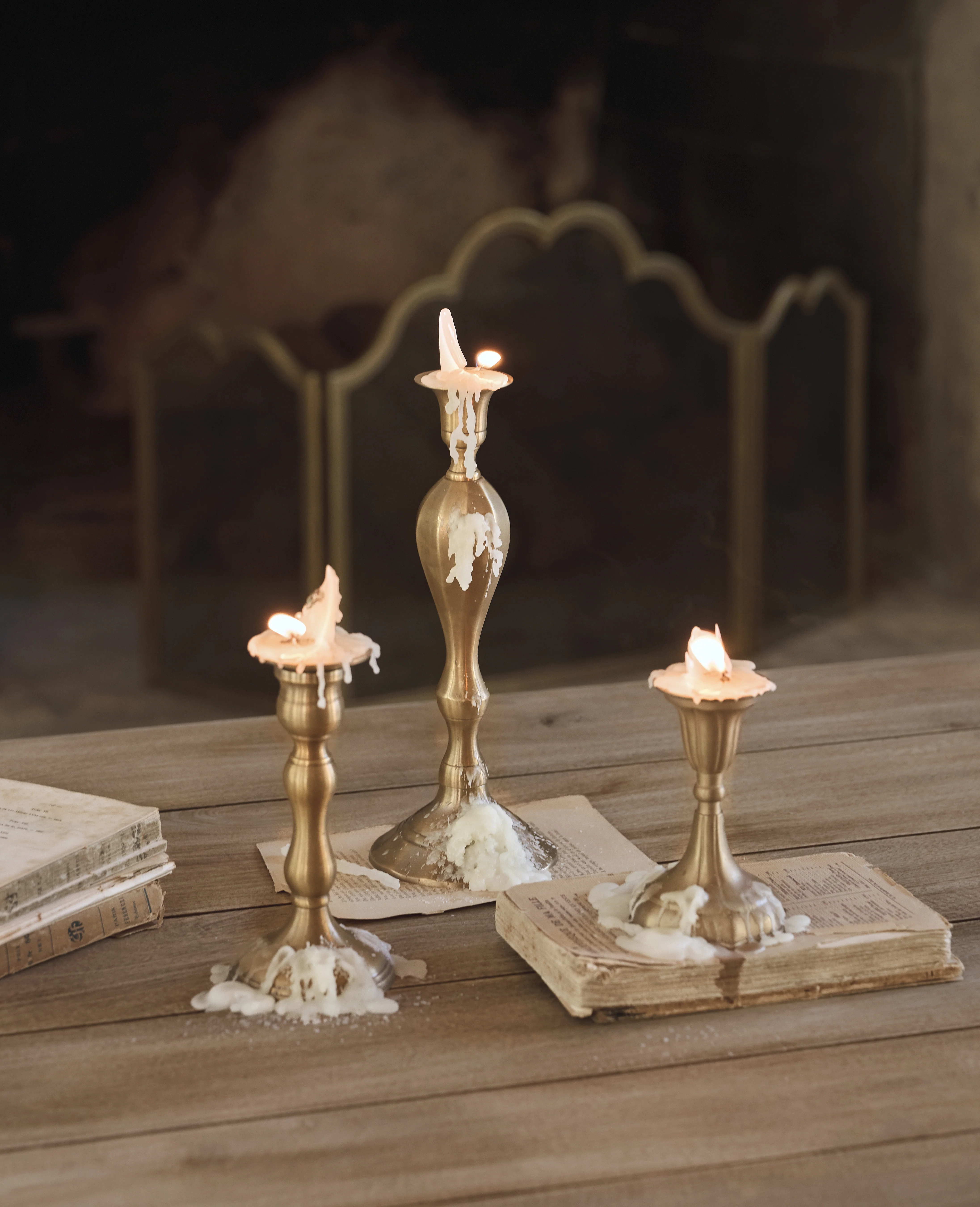 Ambiance Brass Taper Candlestick - Deux - Image 7