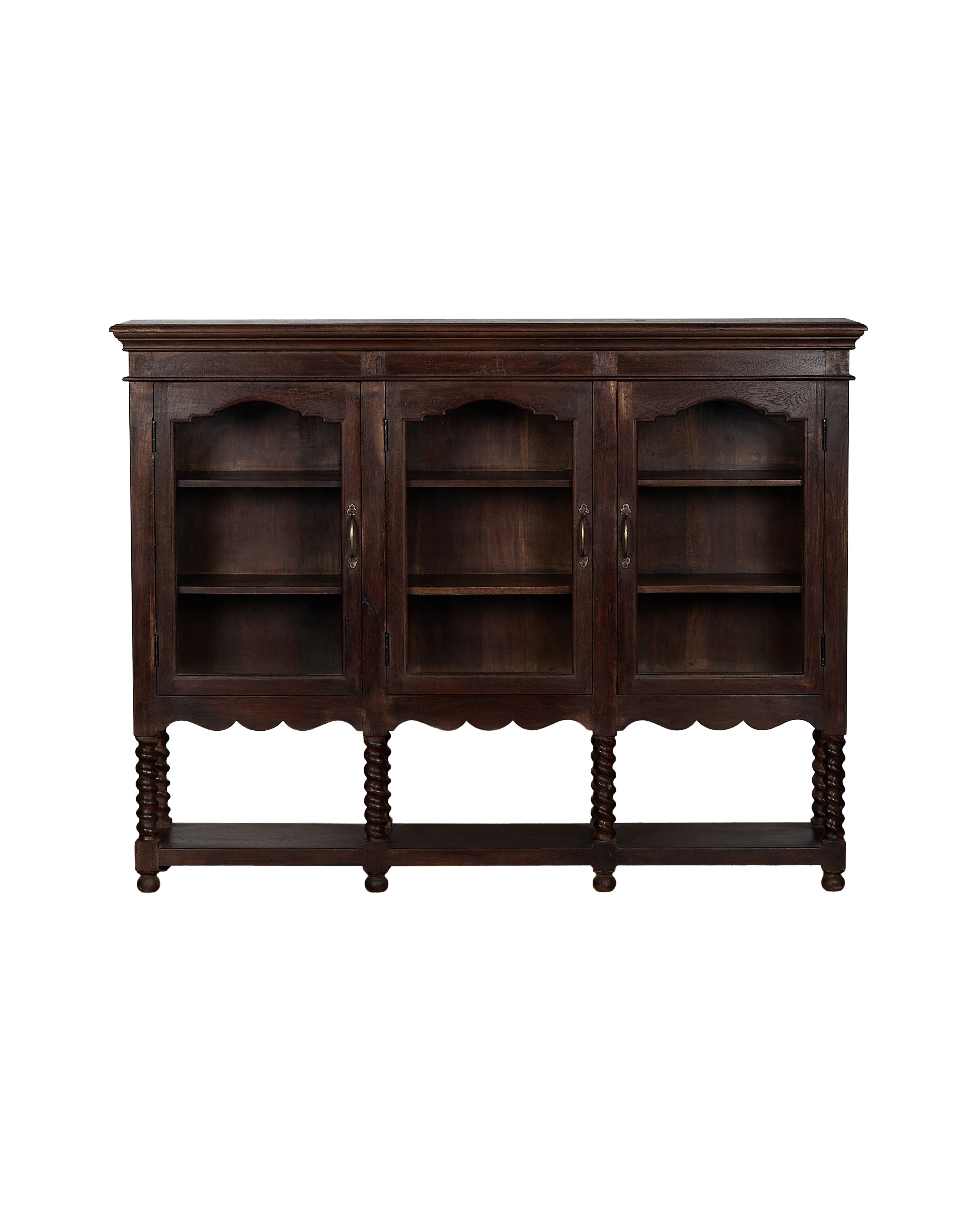 Barley Twist Glazed Sideboard - Stained