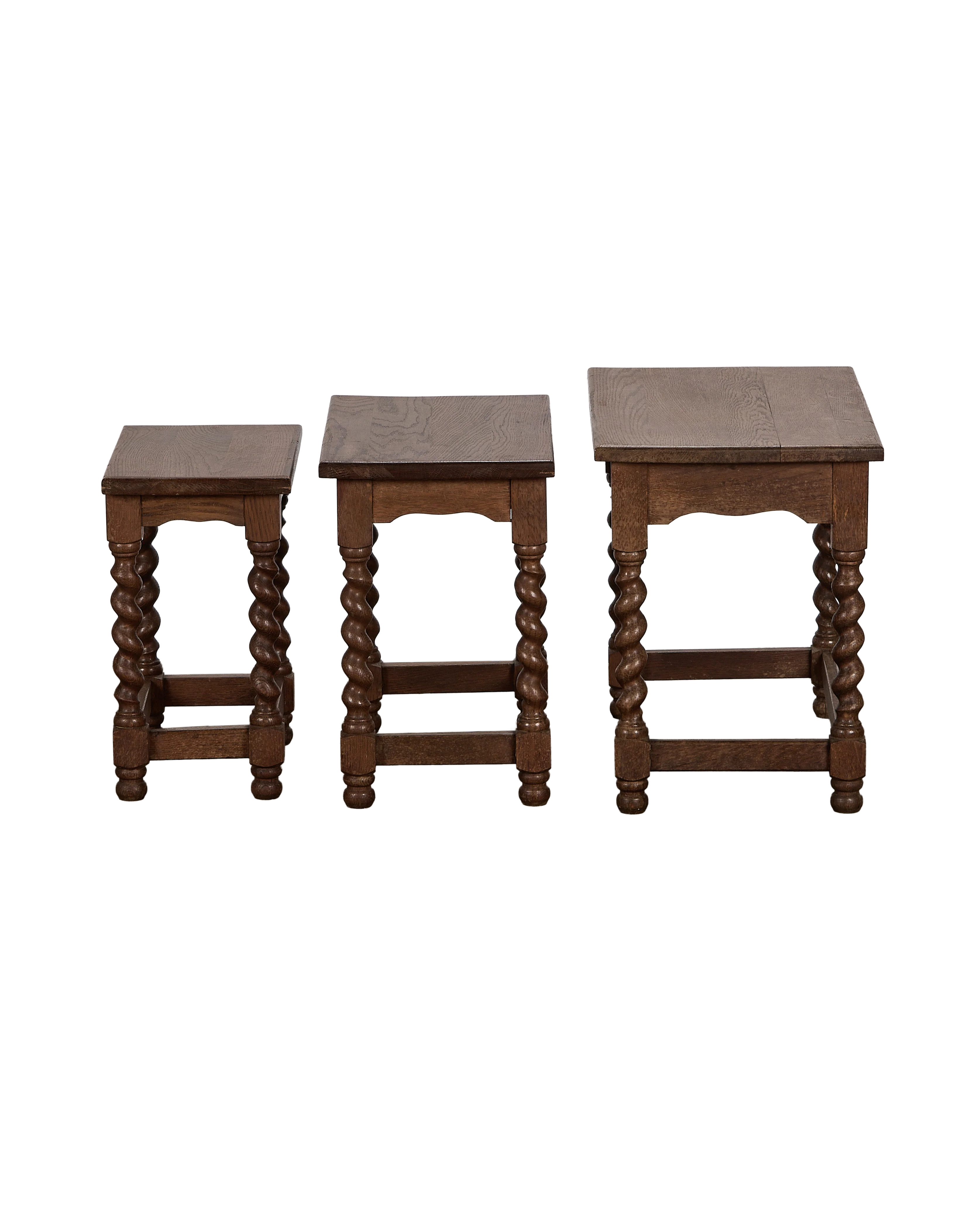 Barley Twist Nesting Tables - Set of 3 - Image 3