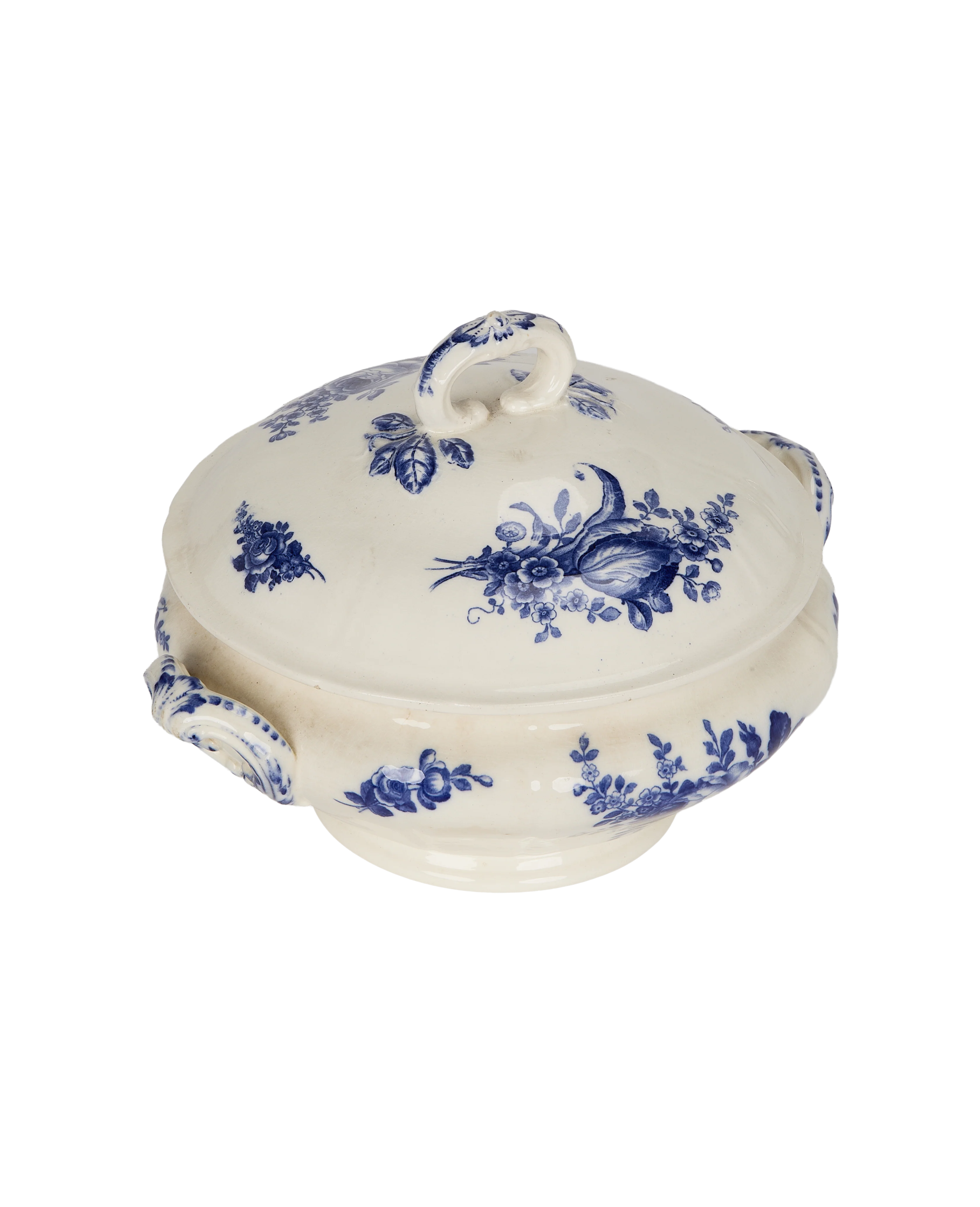 Blue Rose Soup Tureen