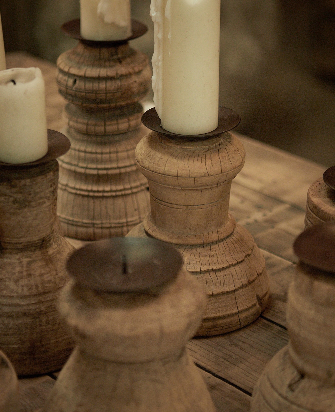 Cup Pillar Candle Stand - Bleached - Image 5