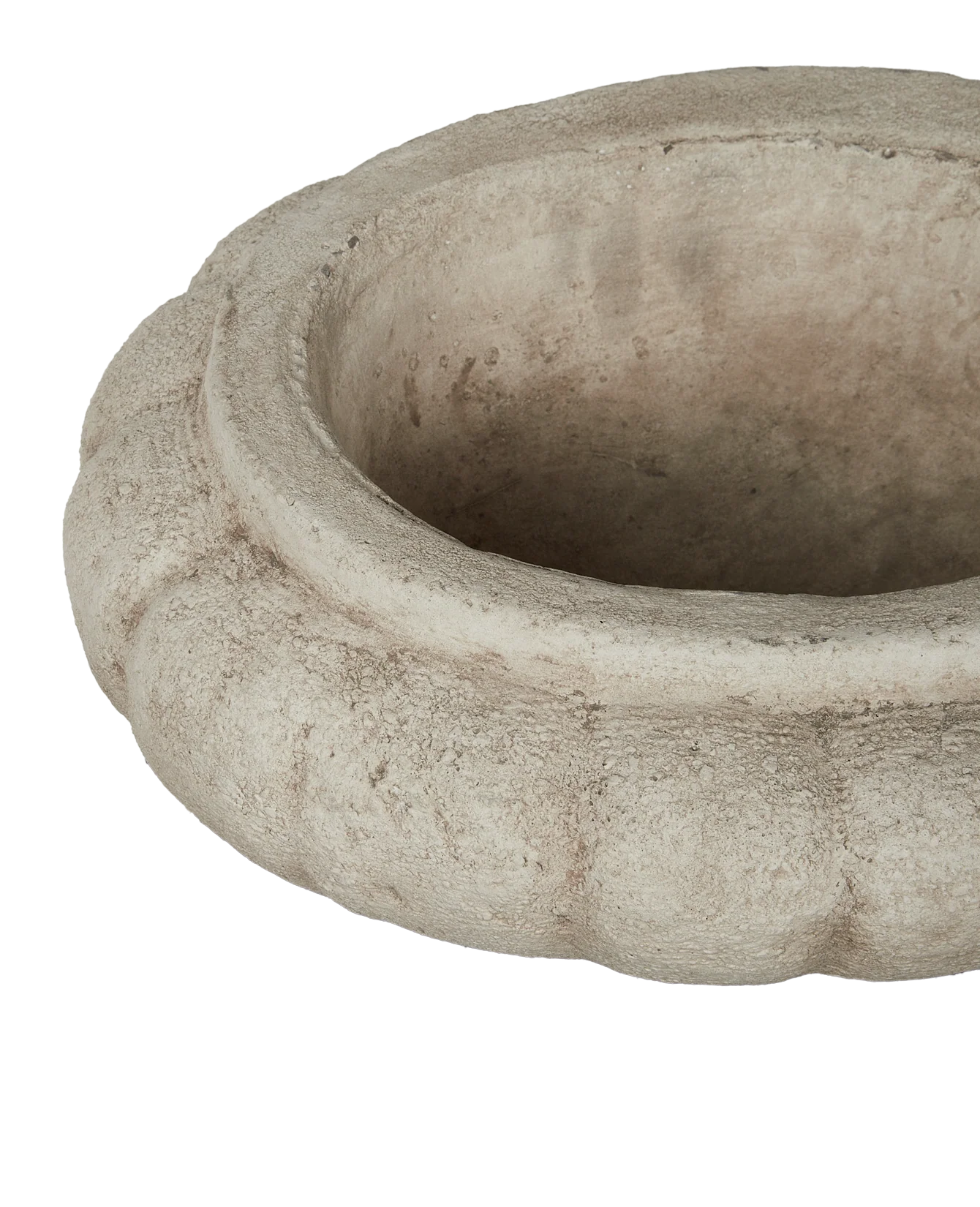 Cast Fluted Oval Planter - Image 3