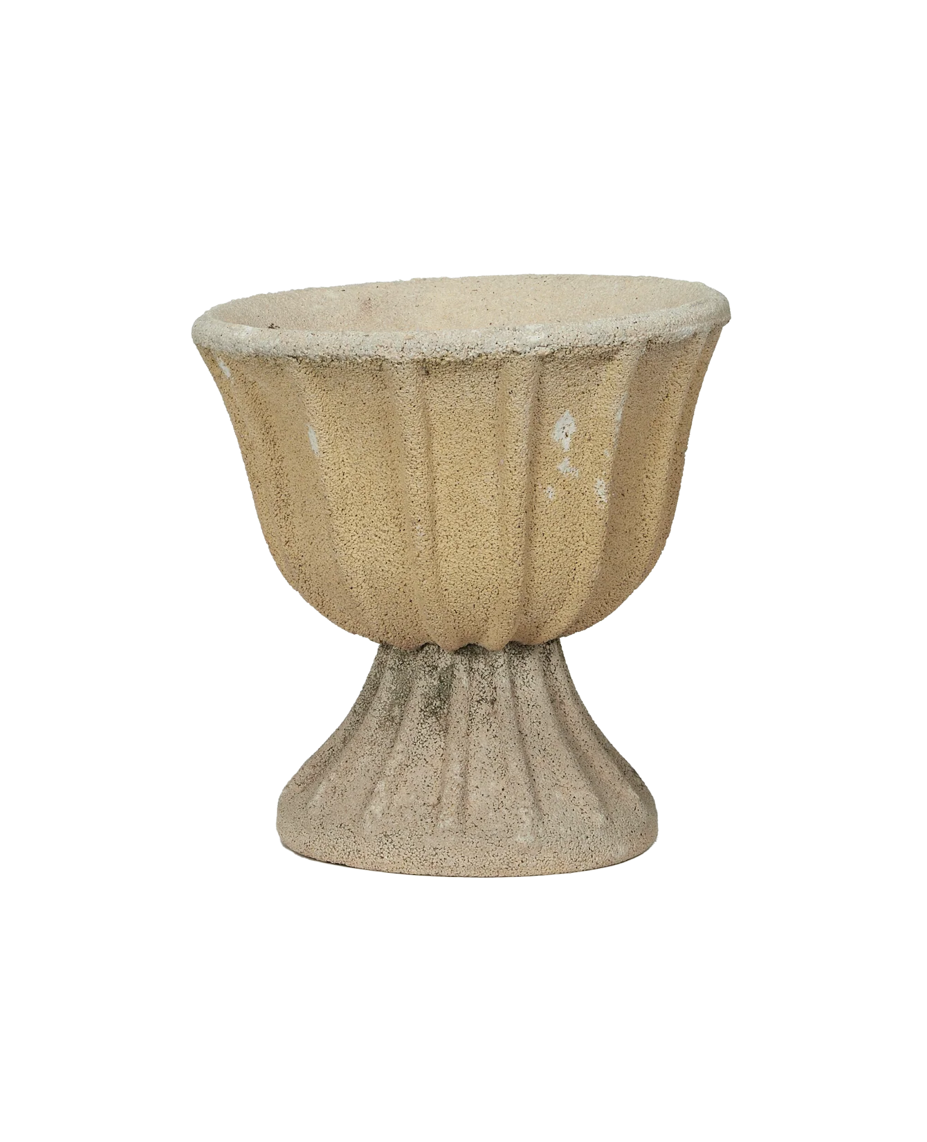 Cement Planter - Fluted Tilt