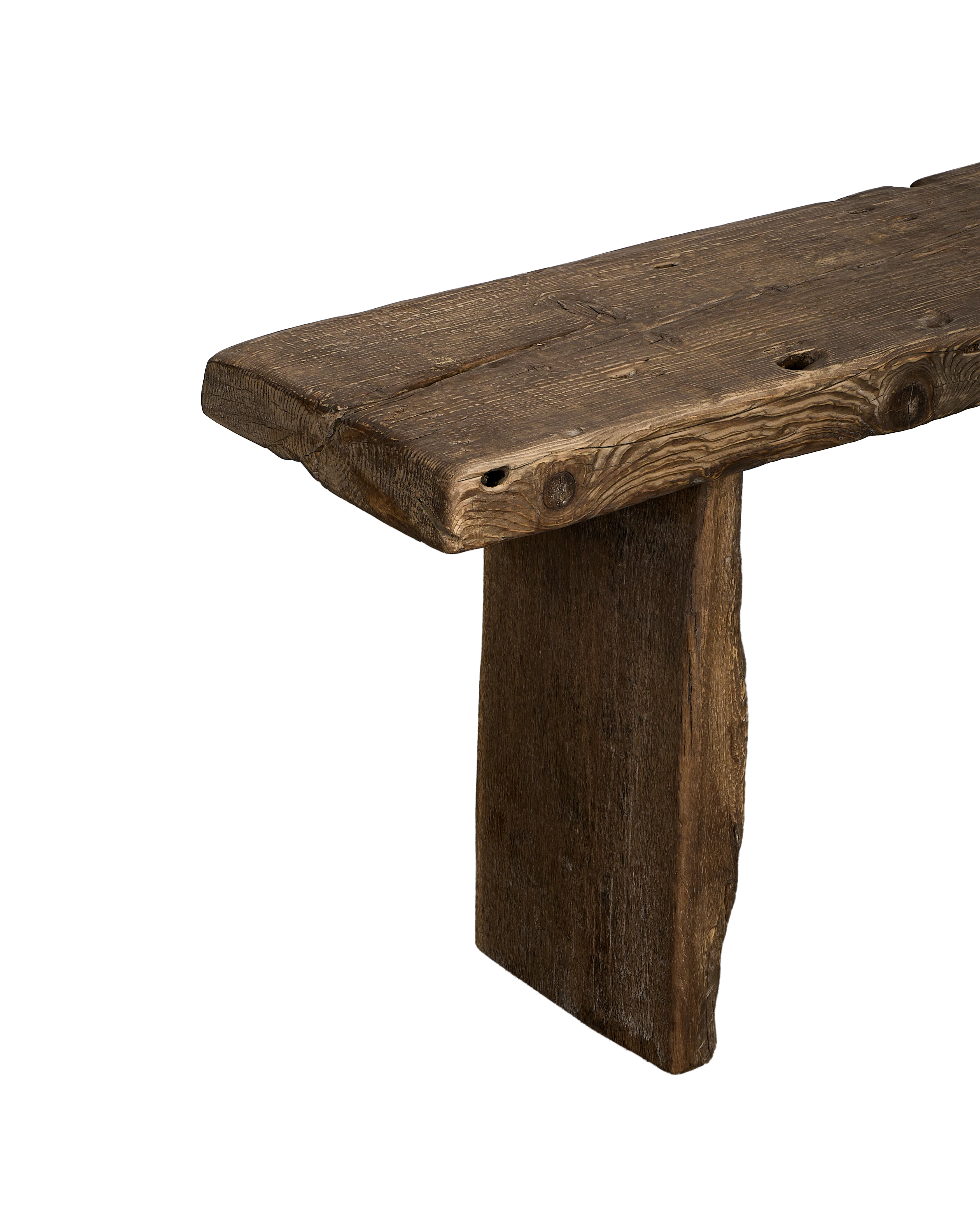 Chunky Elm Bench - Natural - Image 4