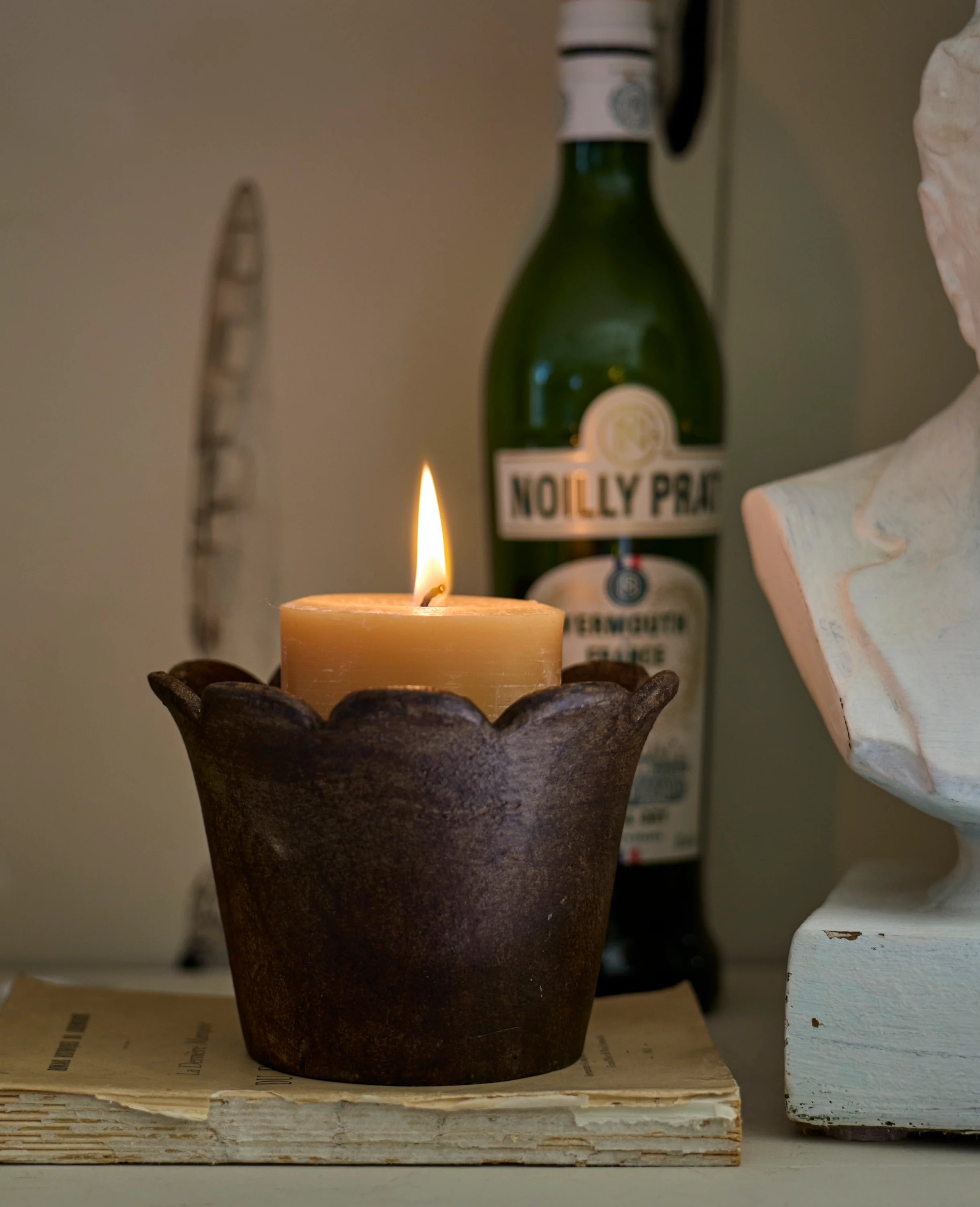 Classic Beeswax Pillar Candle - Natural - Image 5