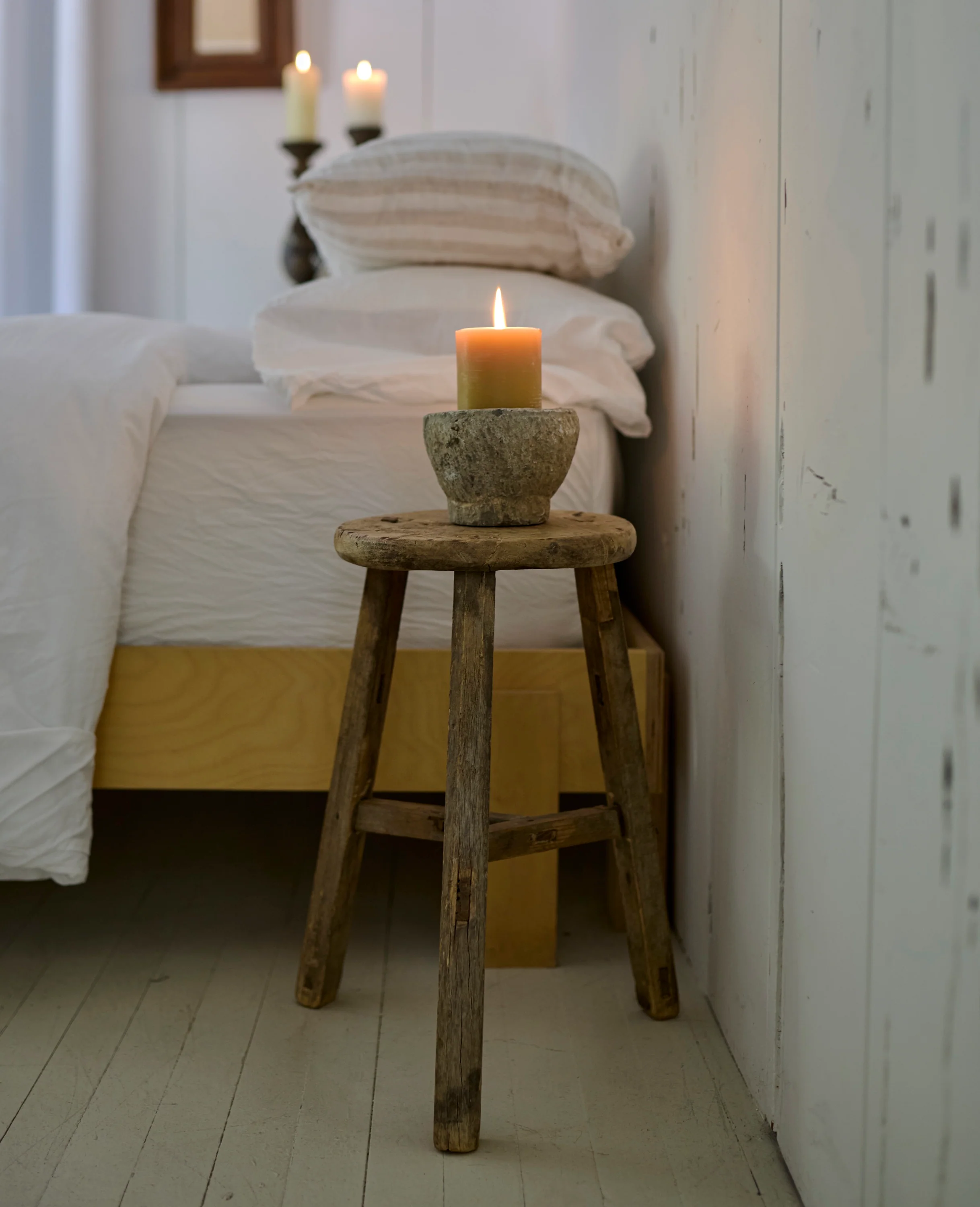 Classic Beeswax Pillar Candle - Natural - Image 6