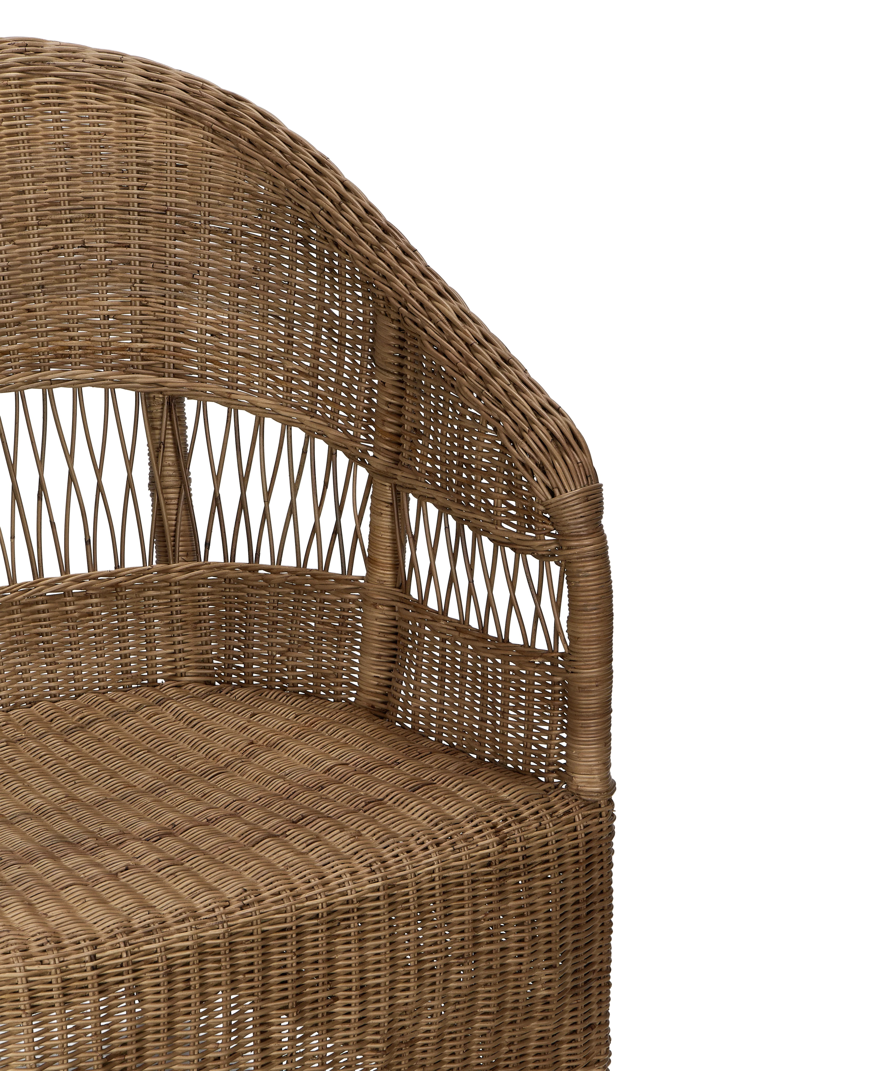 Cradle Rattan Dining Armchair - Image 9