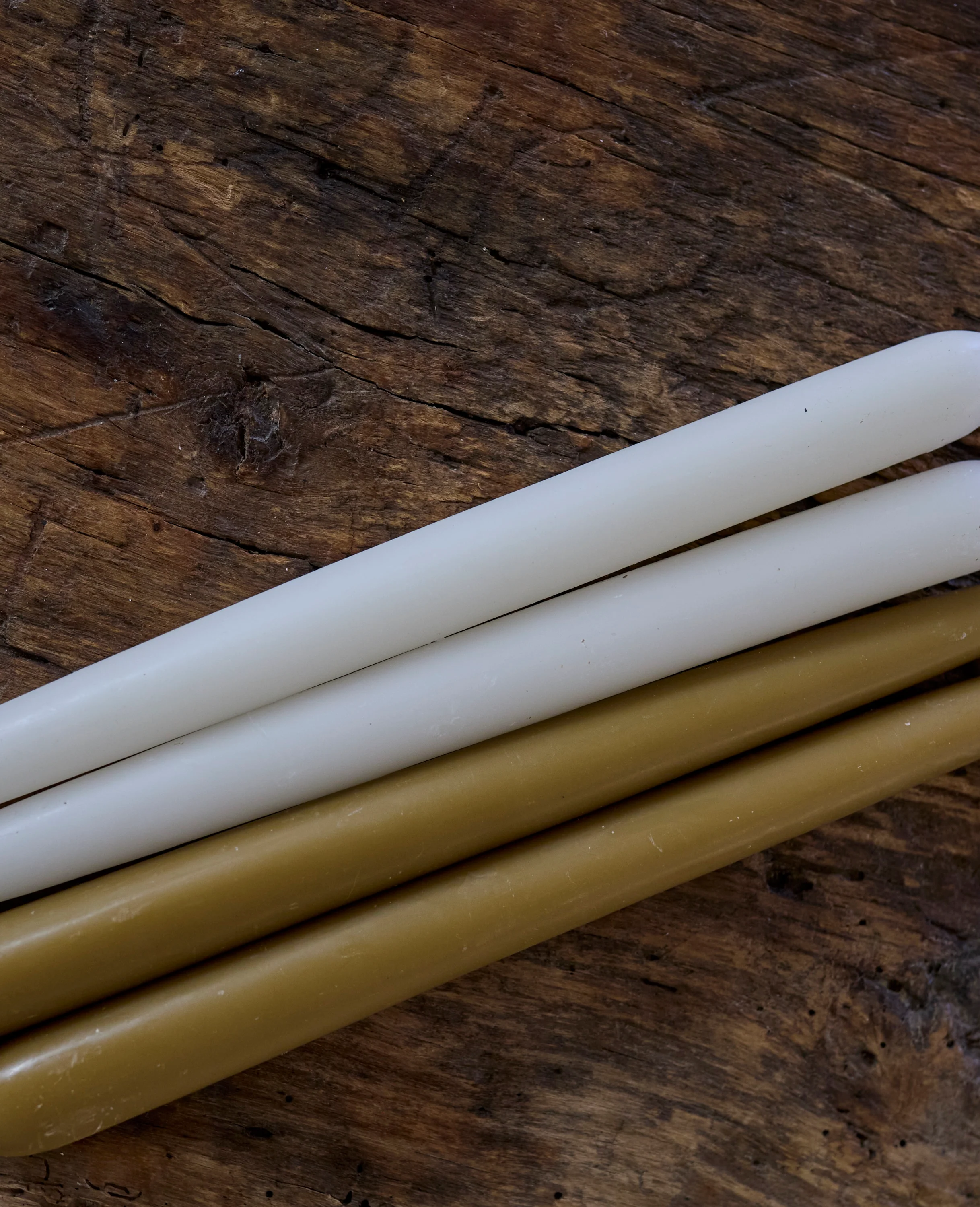 Drippy Beeswax Taper Candle - Ivory - Image 6