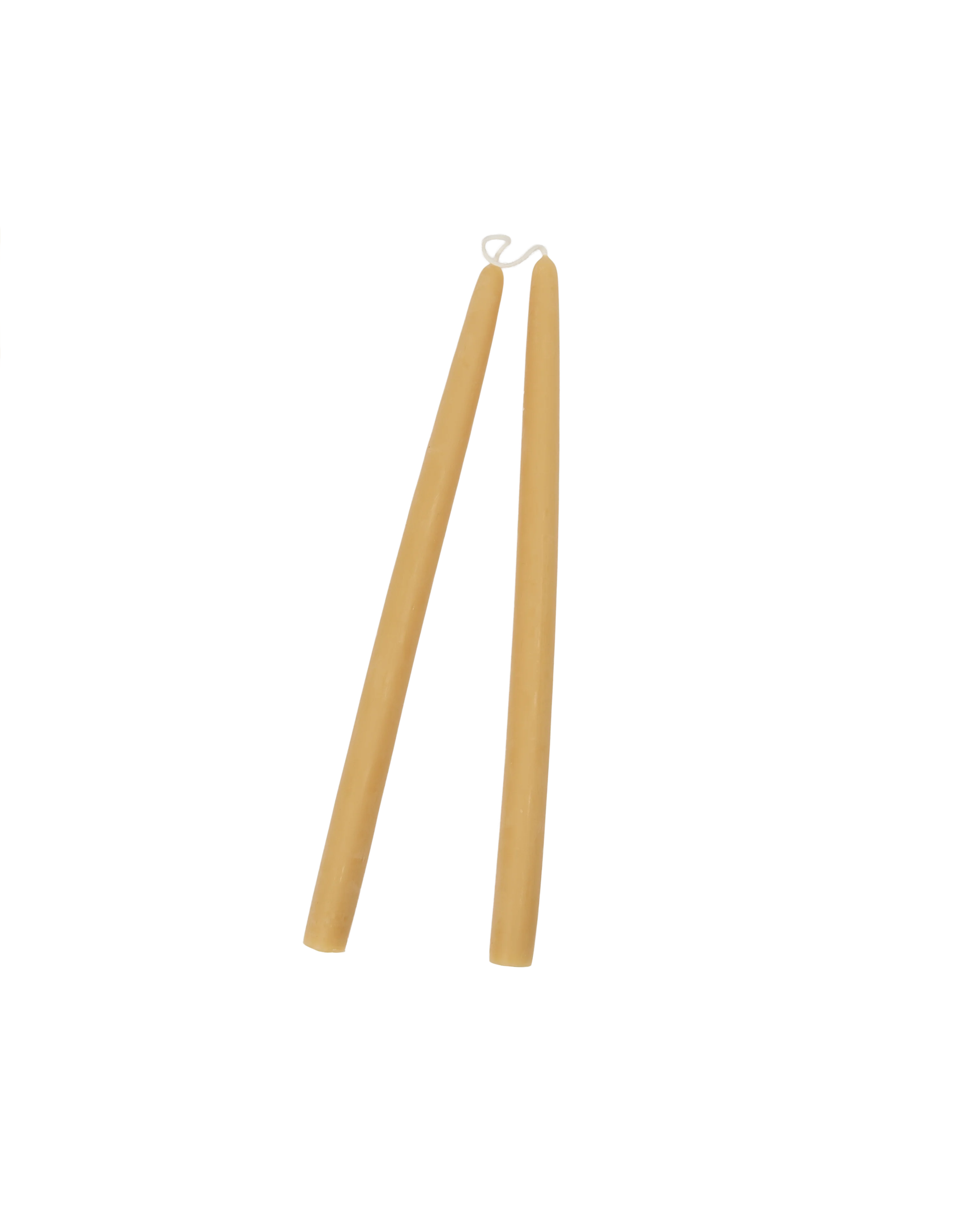 Drippy Beeswax Taper Candle - Natural - Image 4