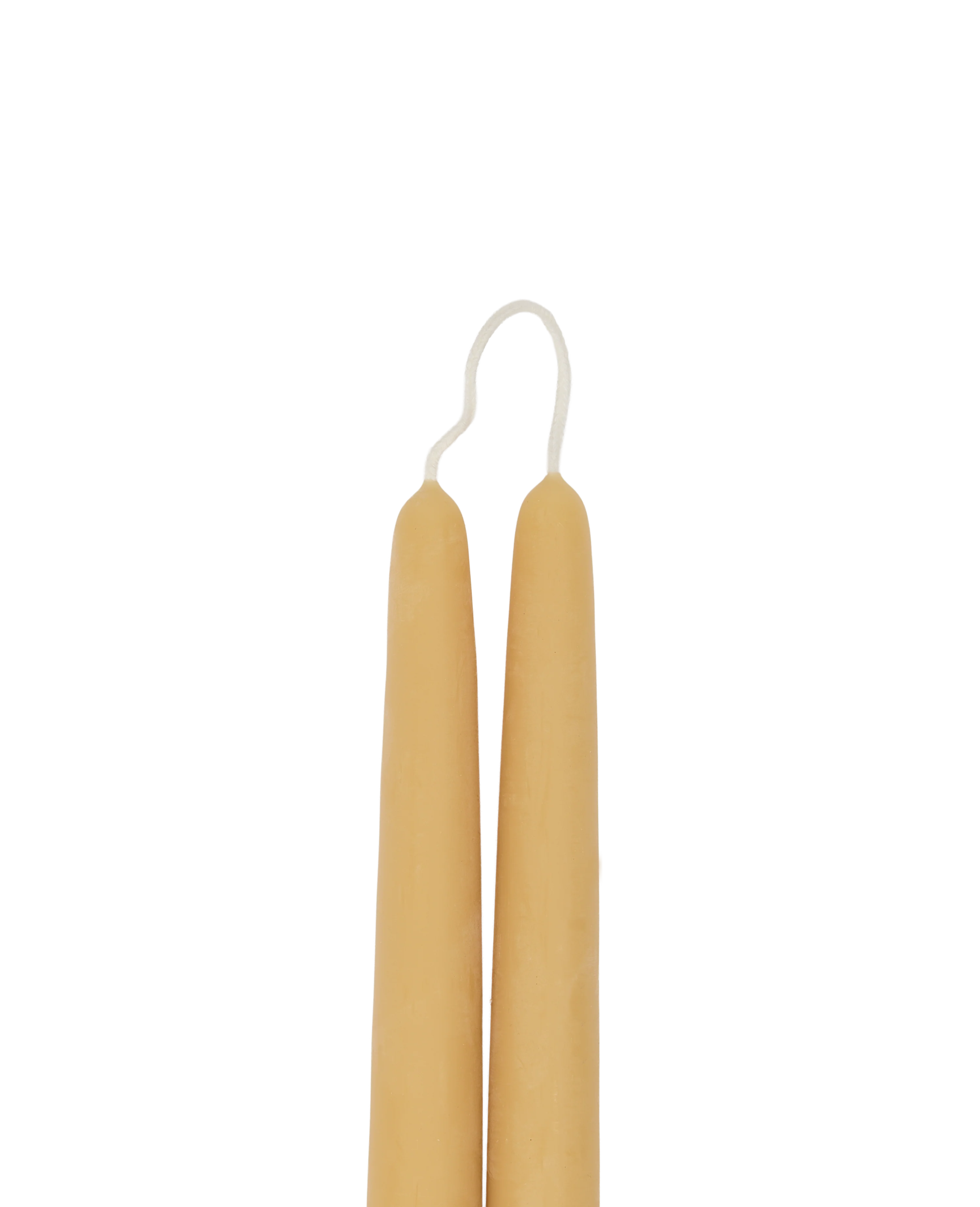 Drippy Beeswax Taper Candle - Natural - Image 5