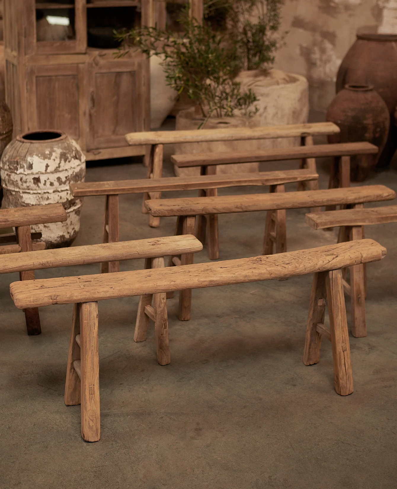 Elm Wood Bench - Image 4