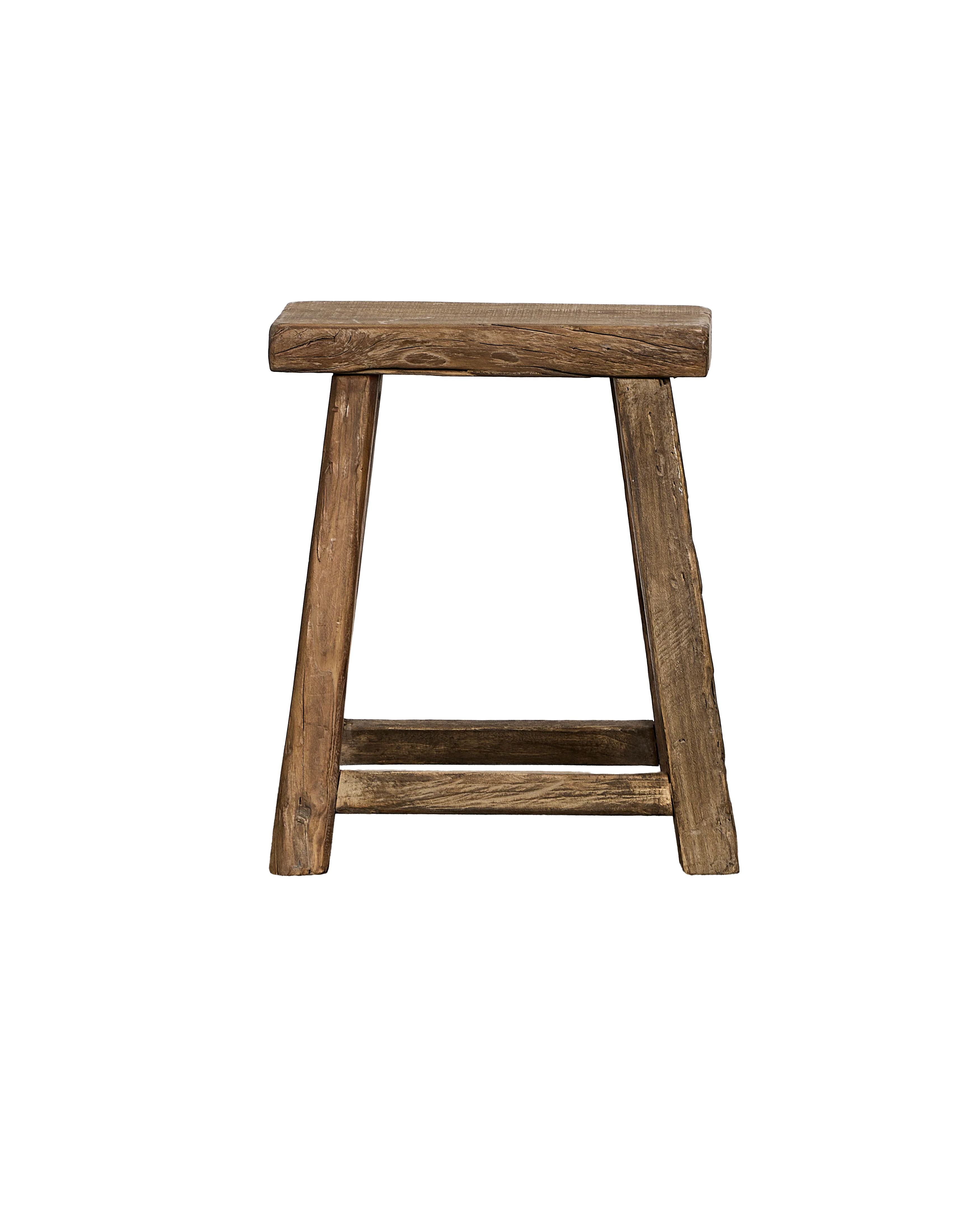 Elm Wood Stool - Natural - Image 2