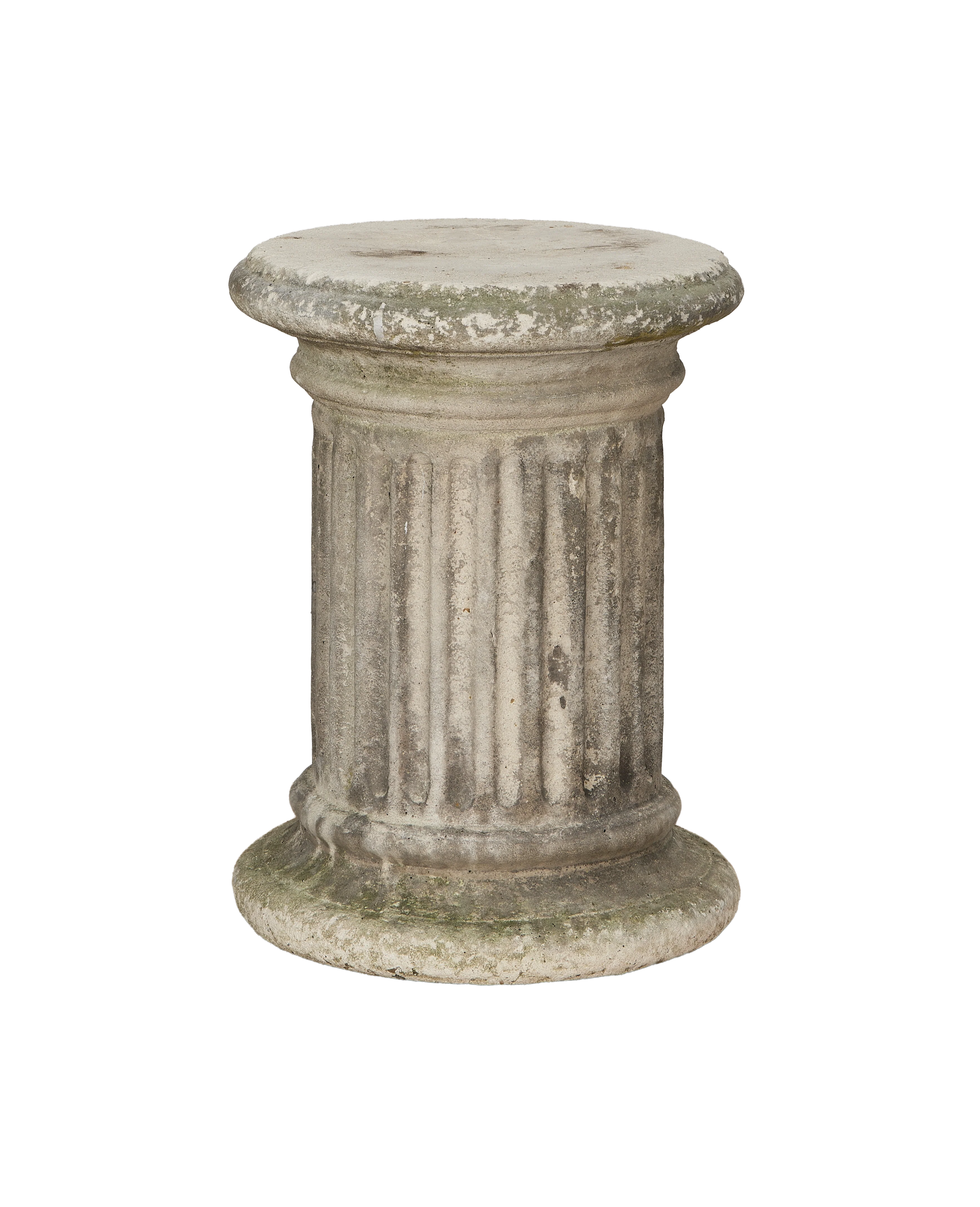 Fluted Stone Garden Pedestal