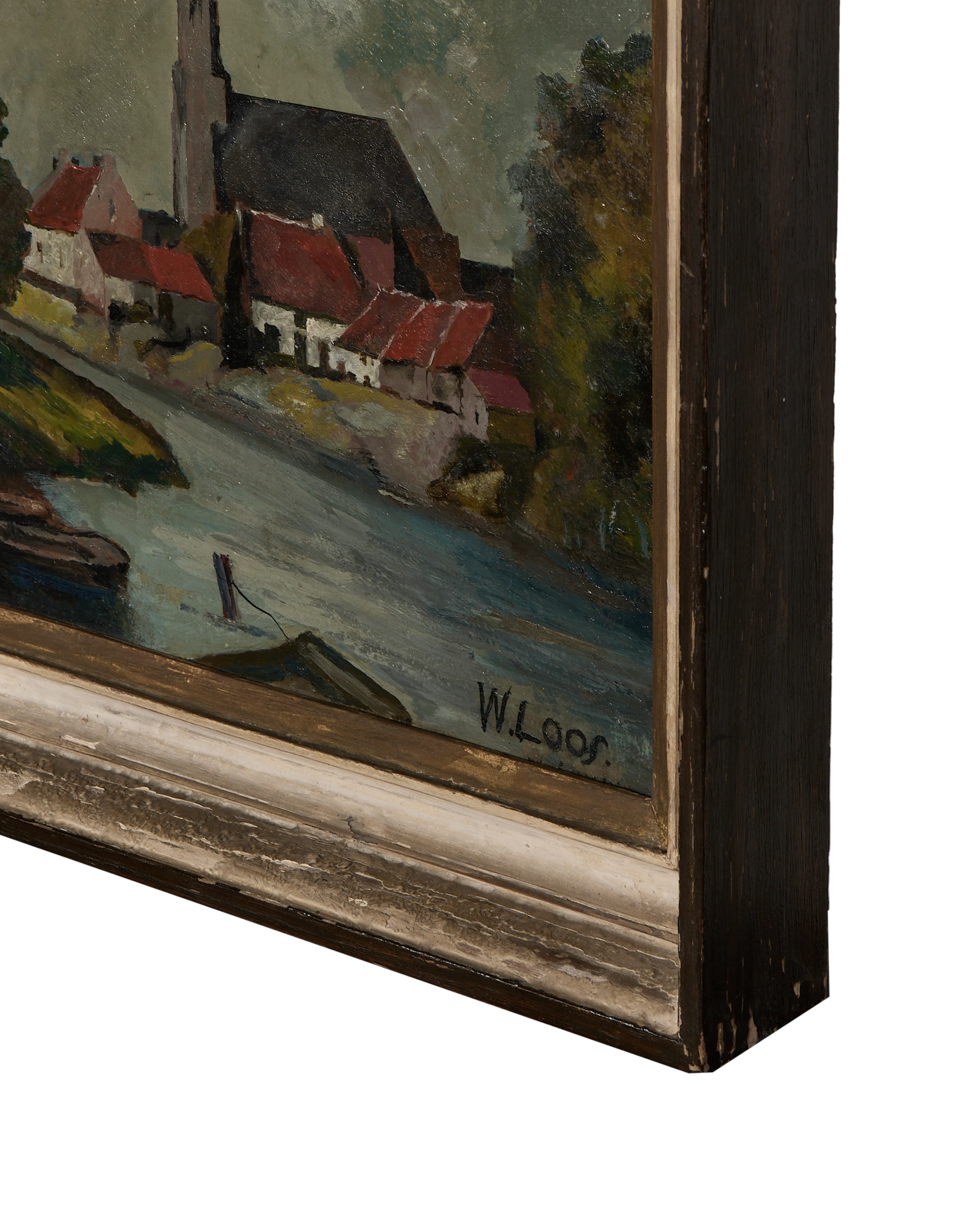 Framed Landscape Painting - Church - Image 2