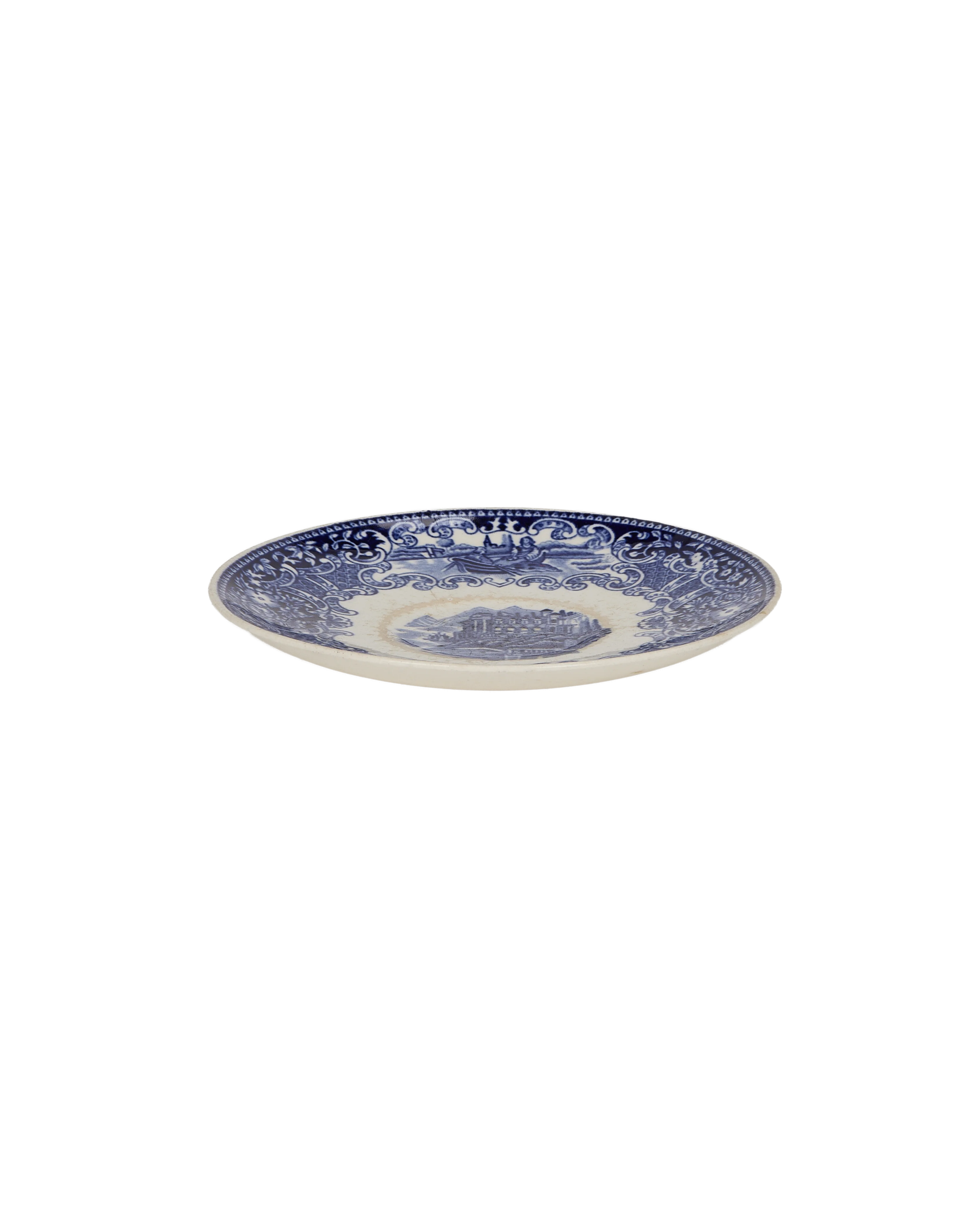 French Bleu Motif Plate