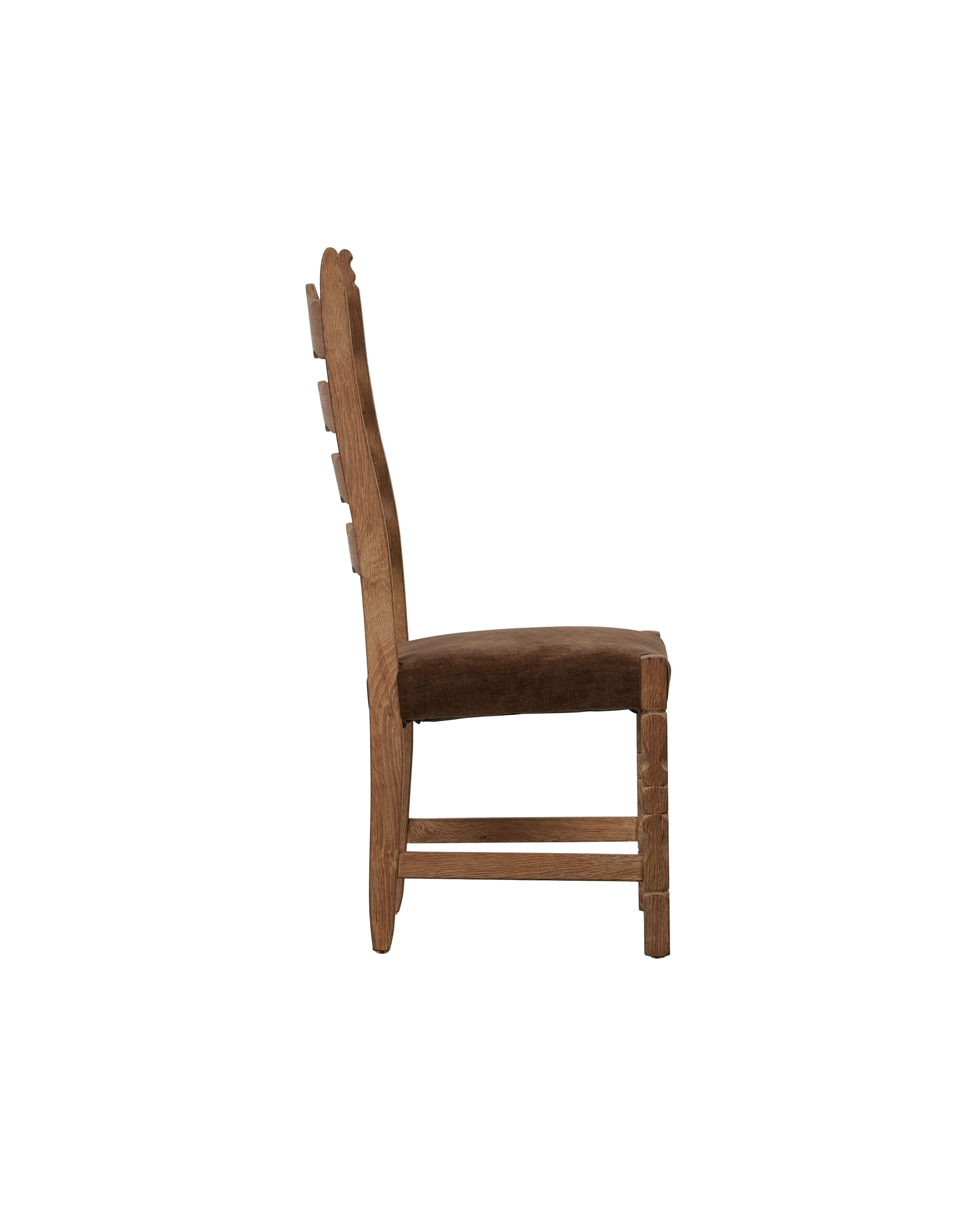 Henning Chair - Scallop Chocolate Suede - Image 4
