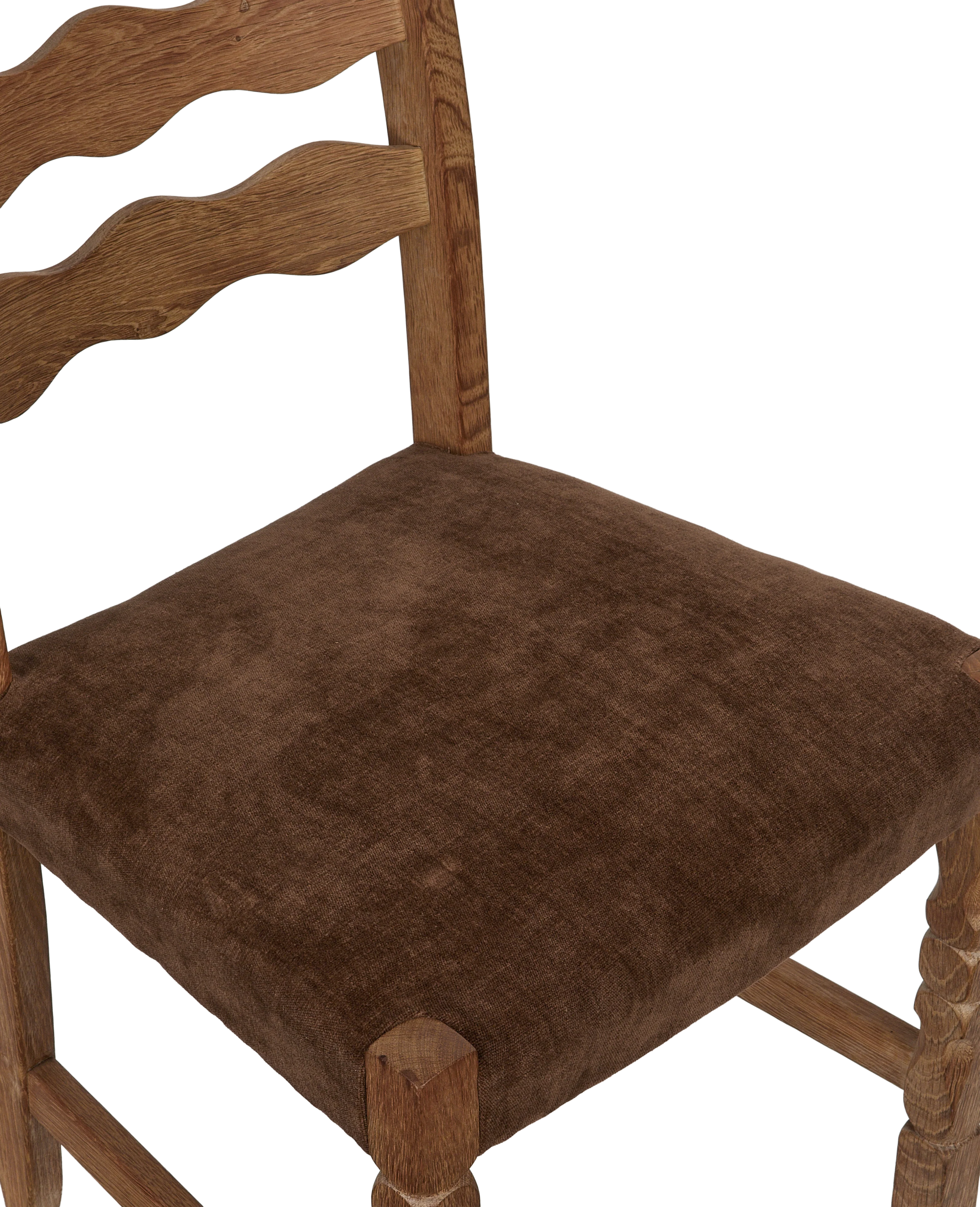 Henning Chair - Scallop Chocolate Suede - Image 7
