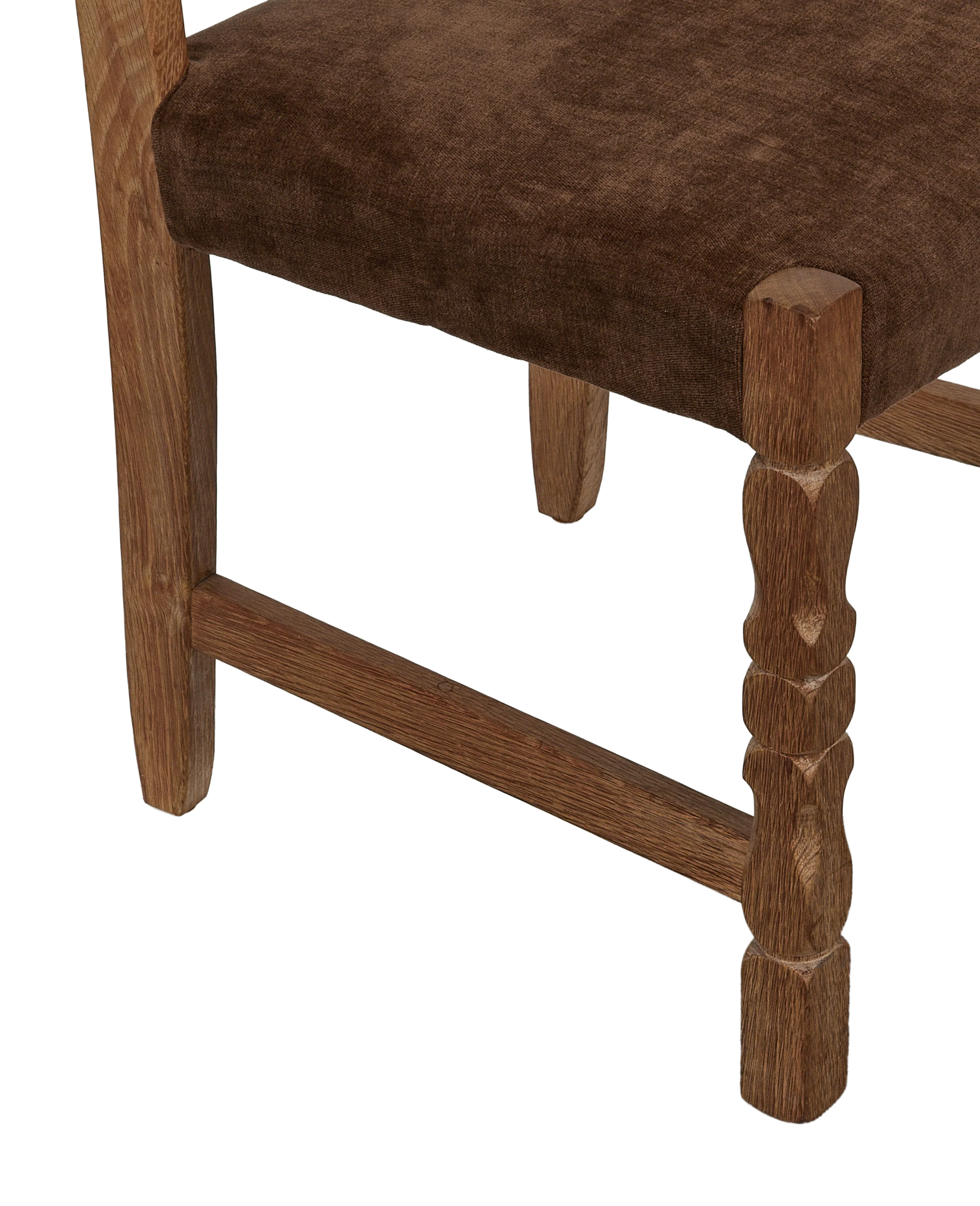 Henning Chair - Scallop Chocolate Suede - Image 8