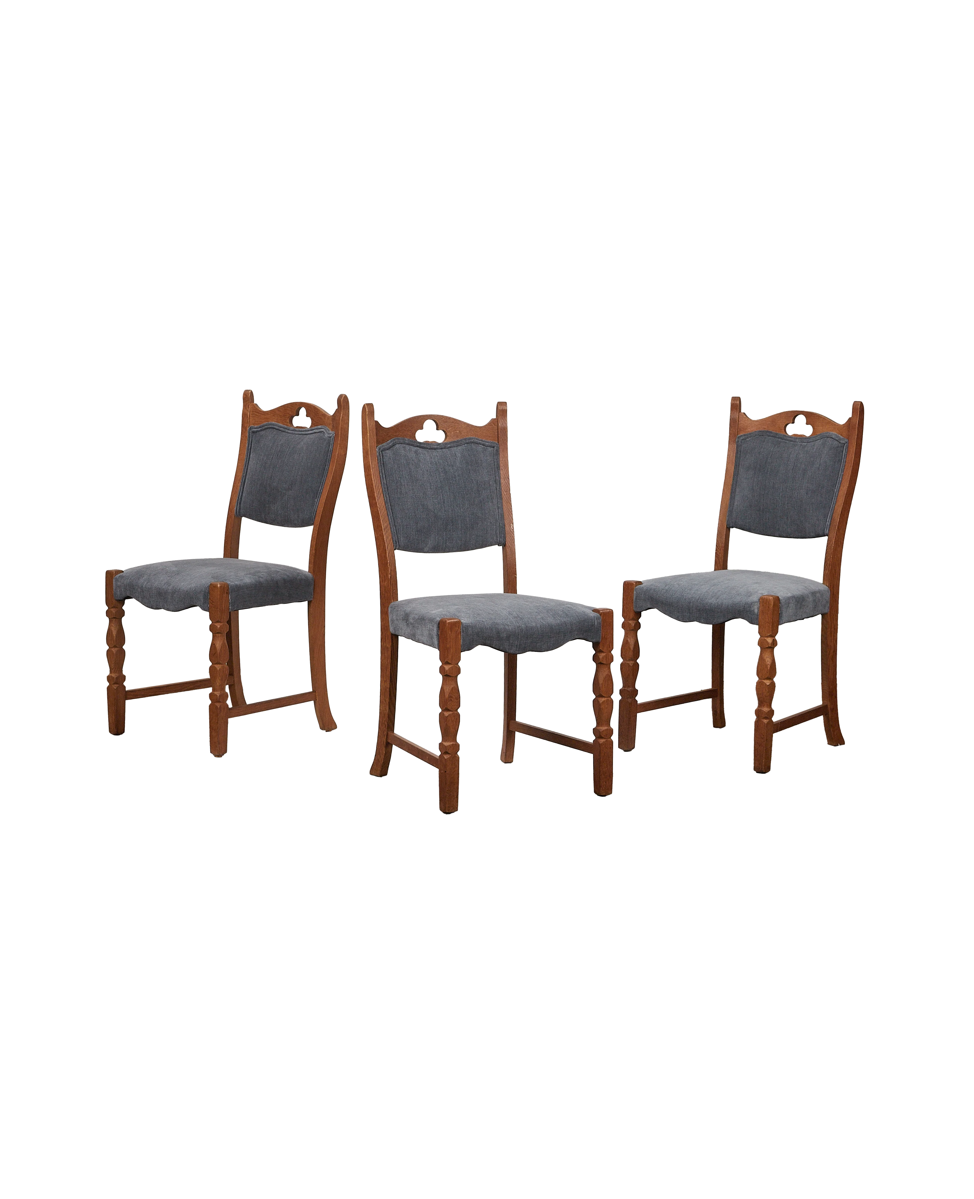 Henning Style Chair - Cut Clover Dusty Blue - Image 2