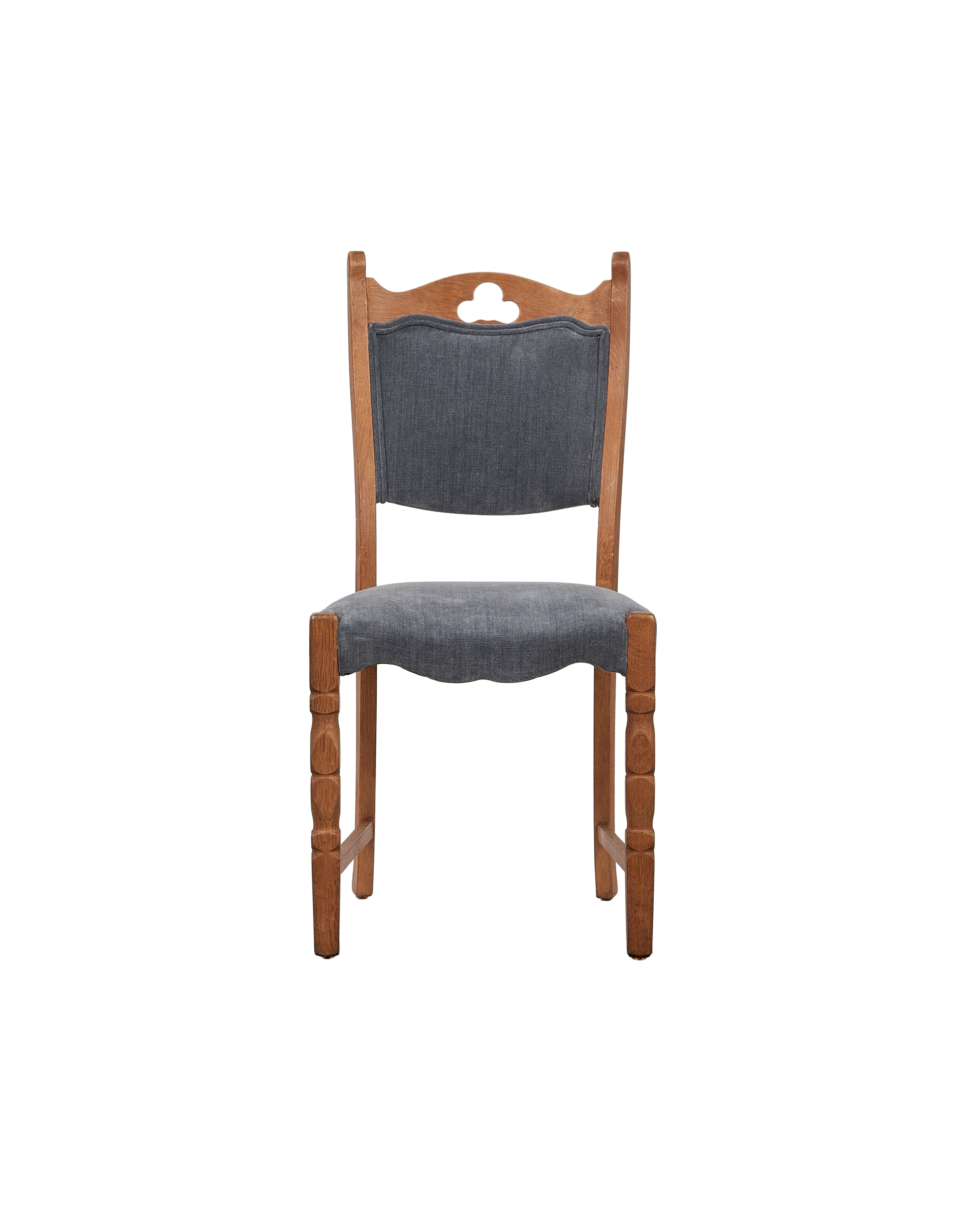 Henning Style Chair - Cut Clover Dusty Blue - Image 3