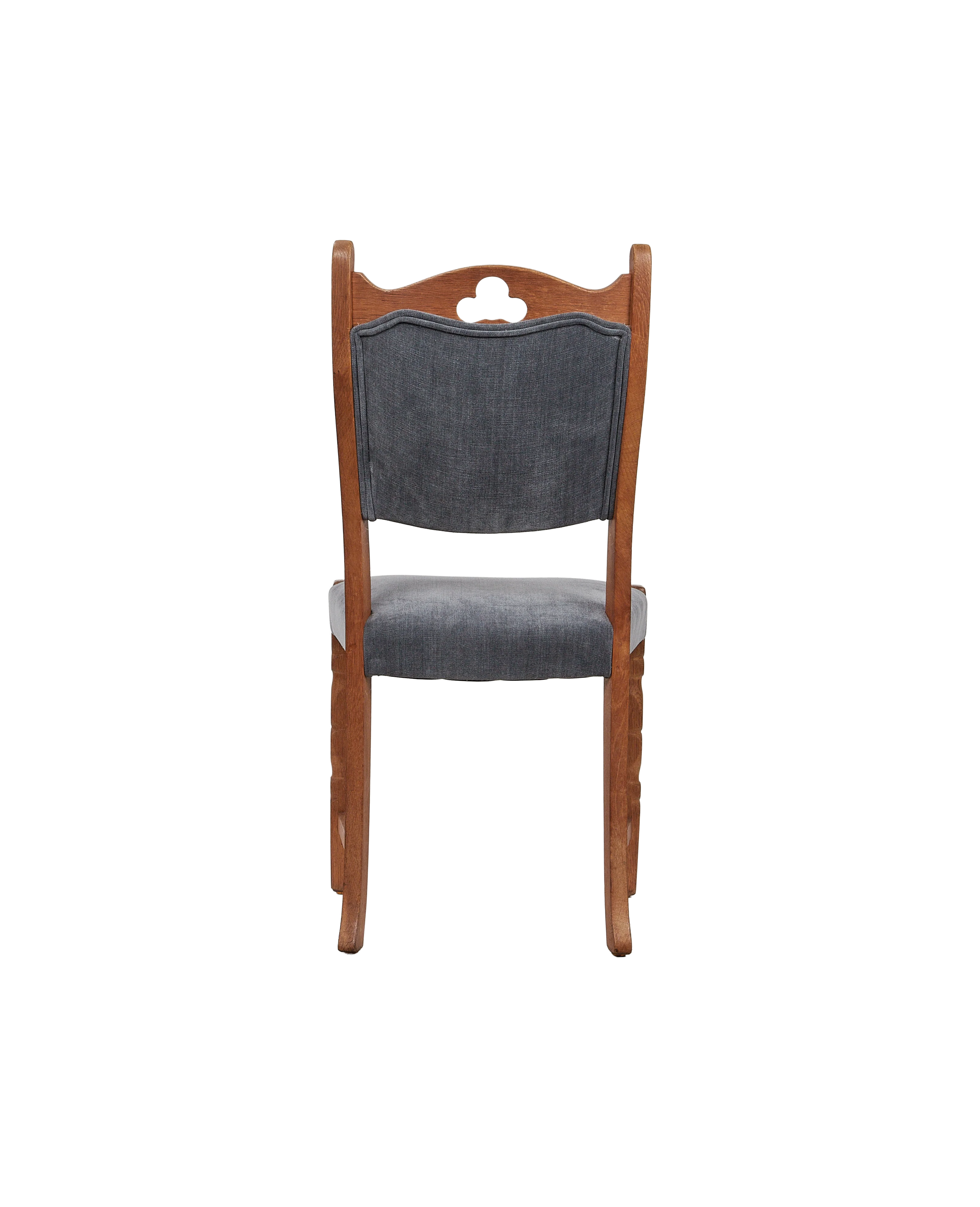 Henning Style Chair - Cut Clover Dusty Blue - Image 5