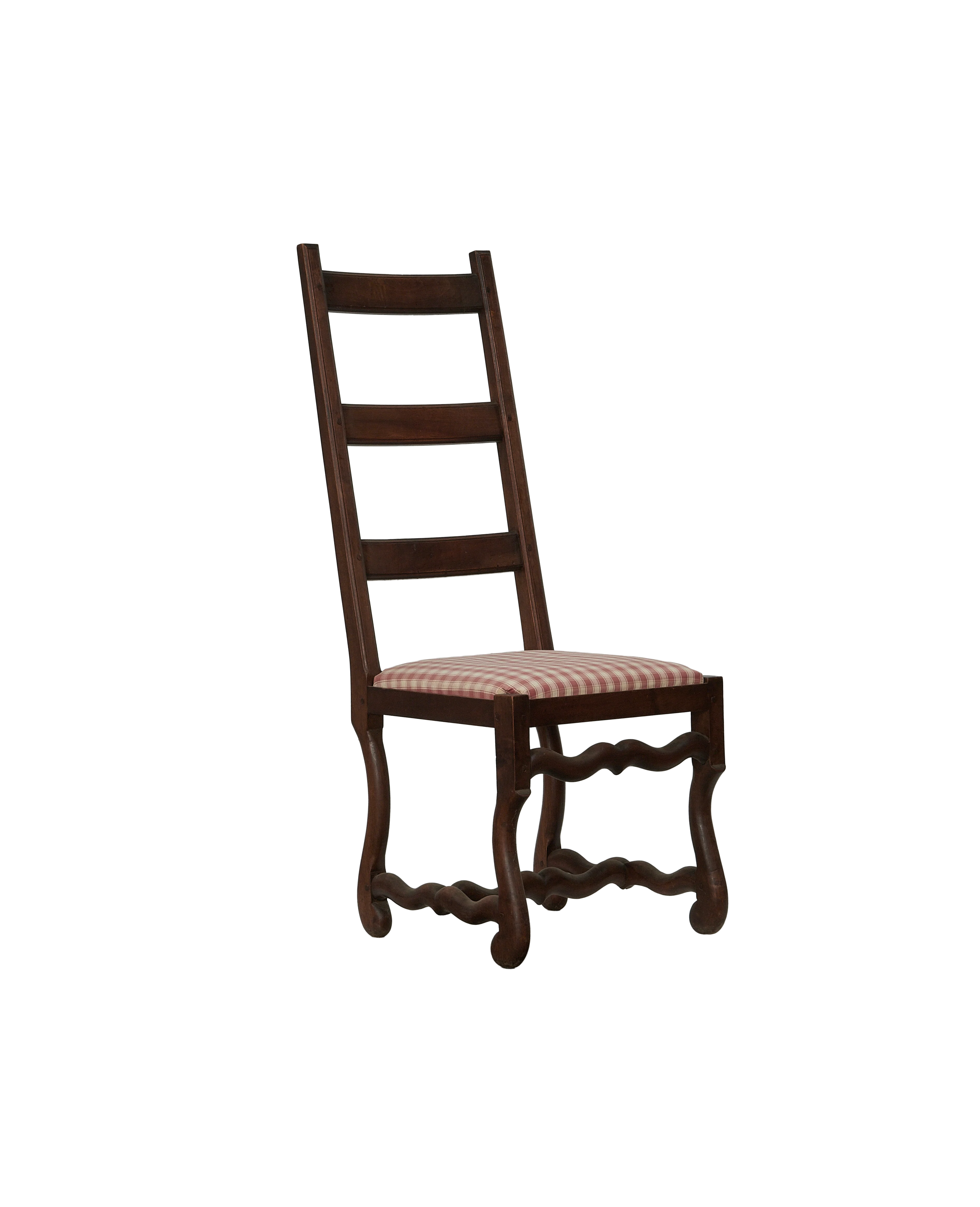 Mutton Foot Chairs - Red Check