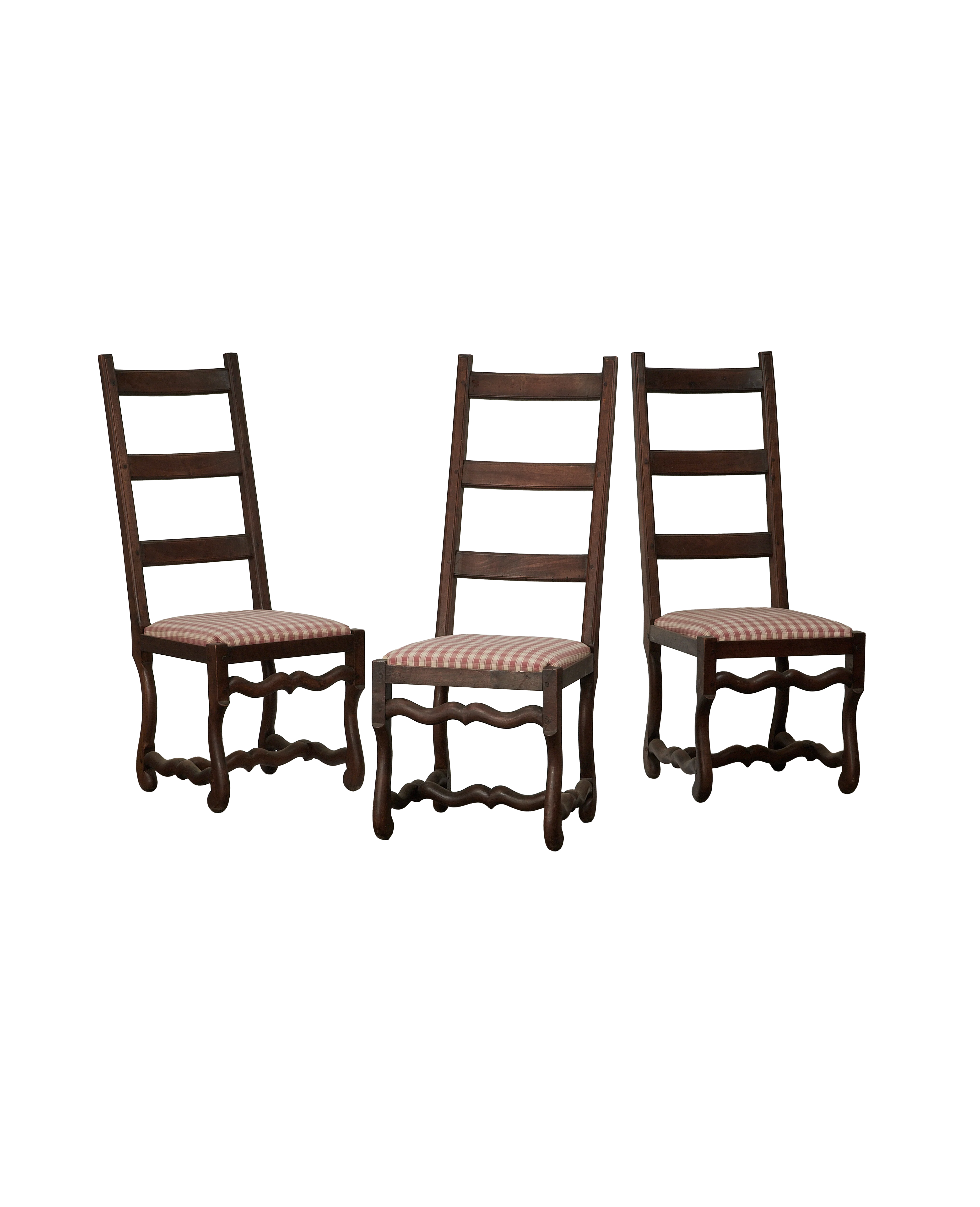 Mutton Foot Chairs - Red Check - Image 2
