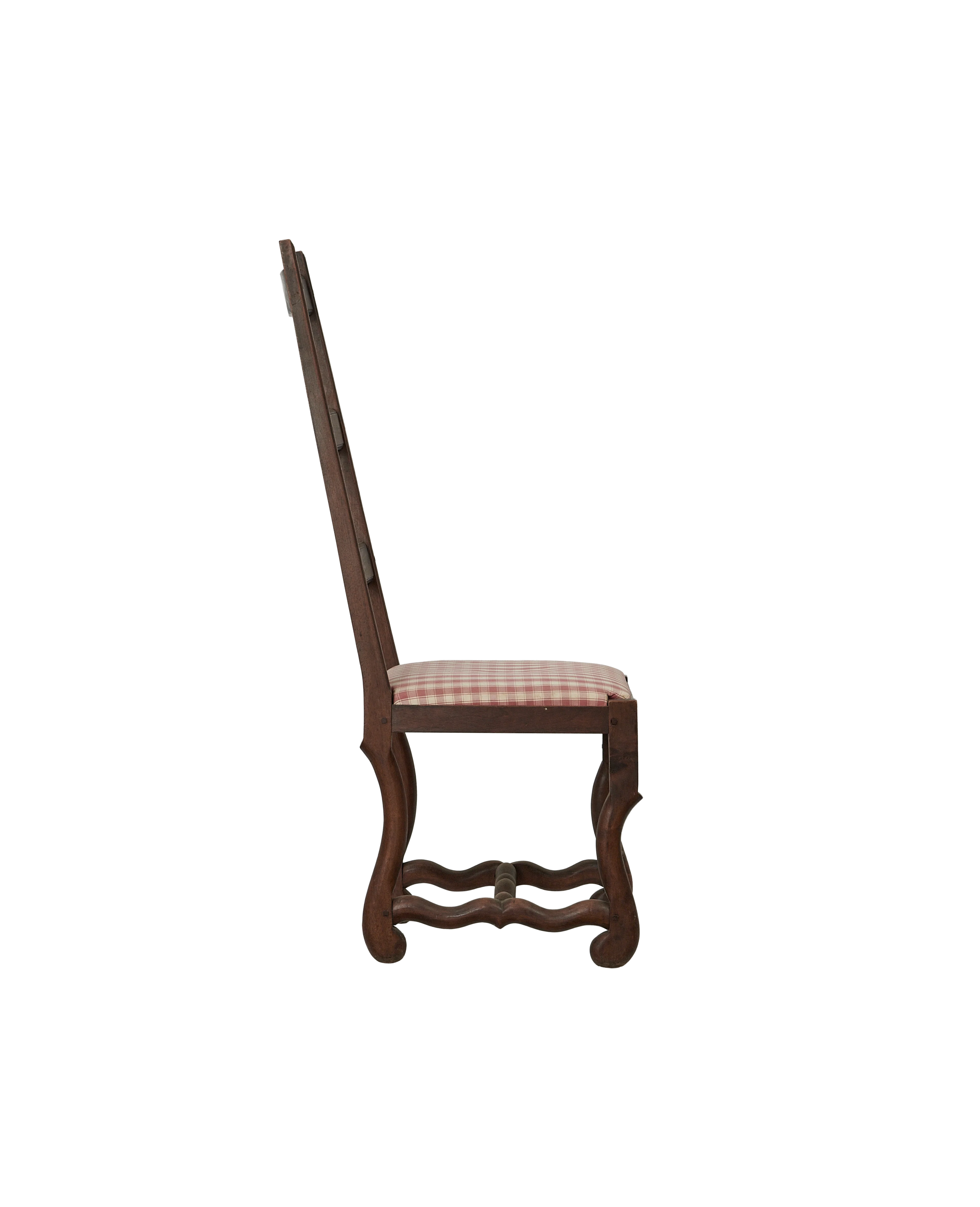 Mutton Foot Chairs - Red Check - Image 4
