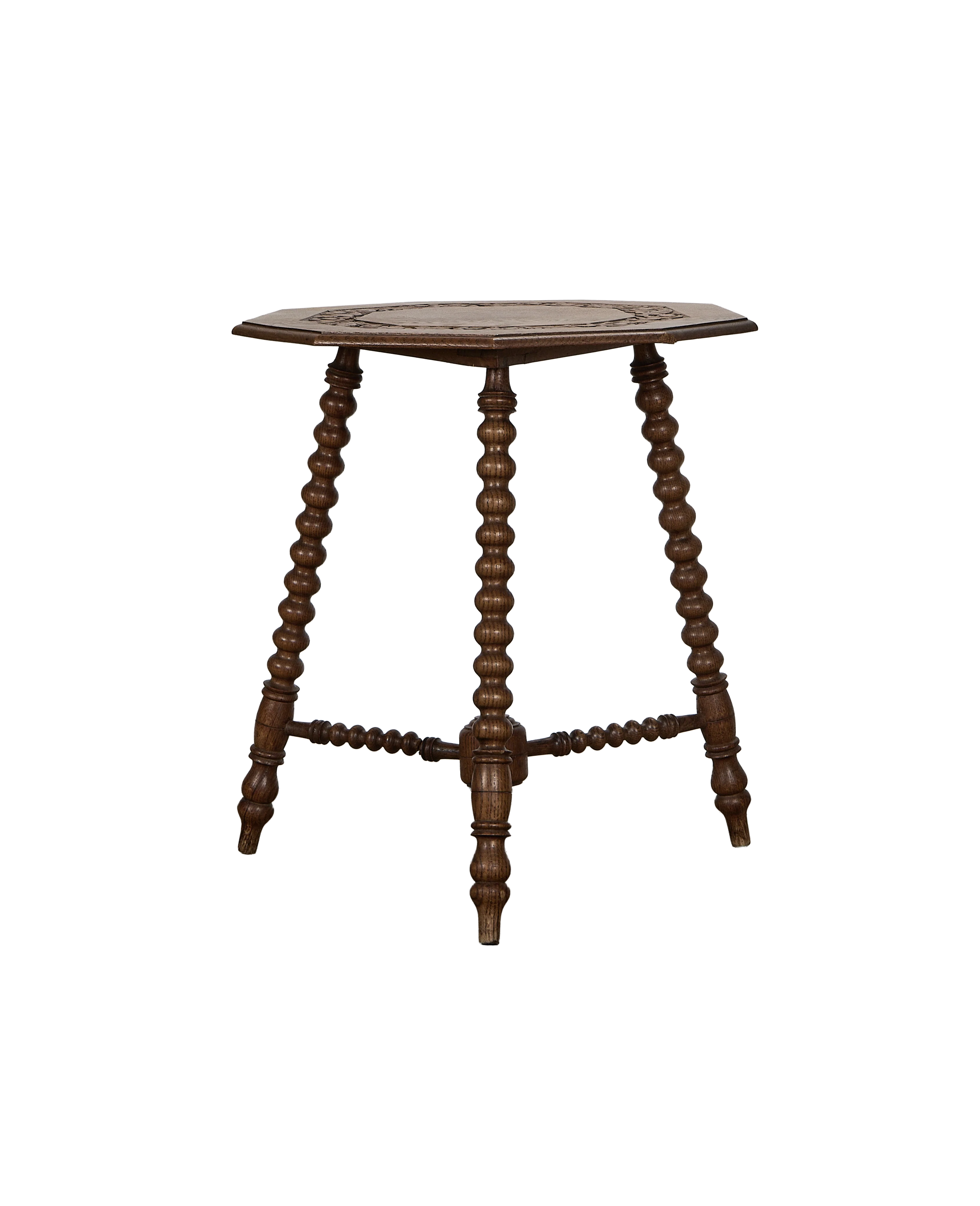 Nonagon Bobbin Side Table - Image 4