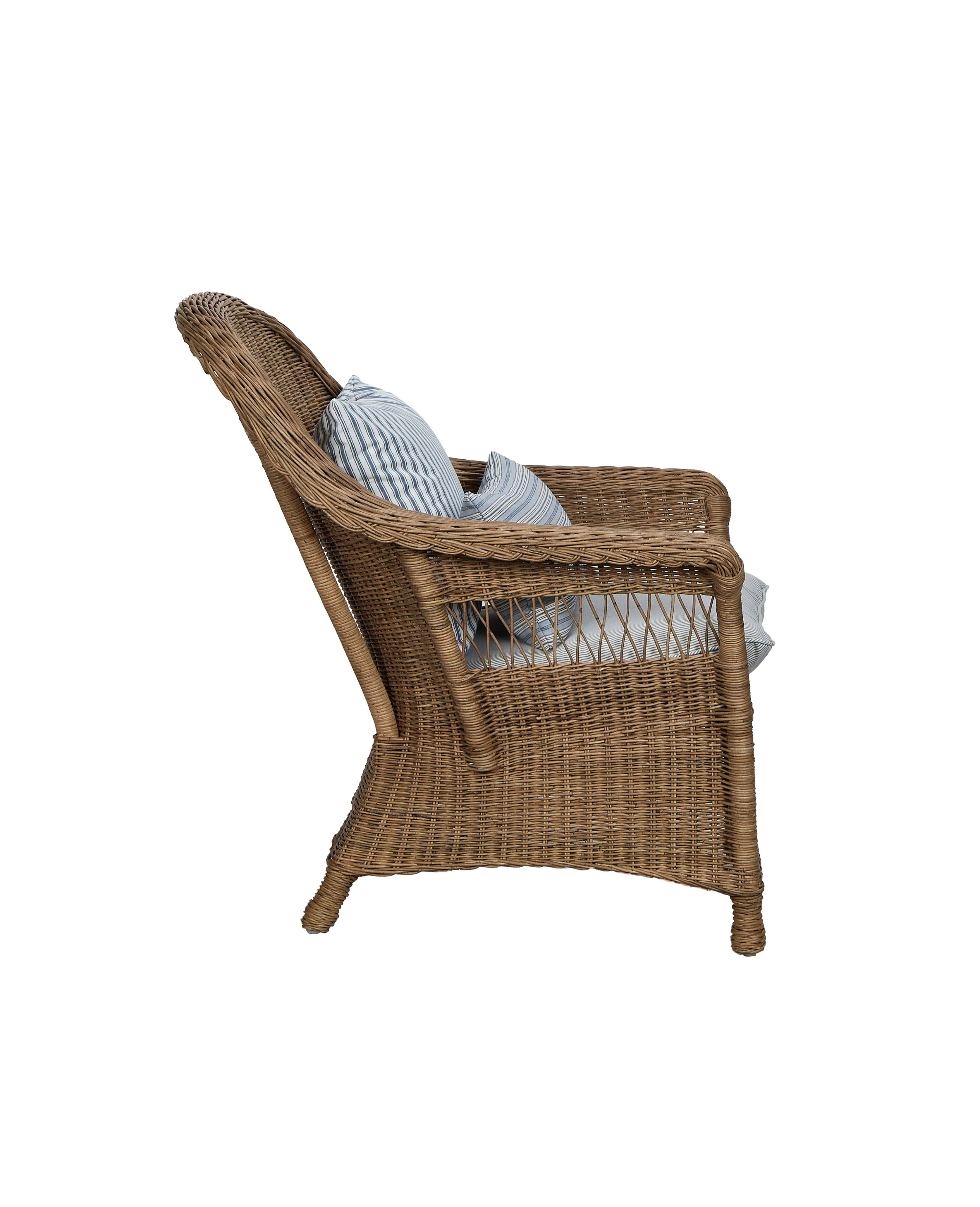 Reader Rattan Armchair - Bayside Stripe - Image 4