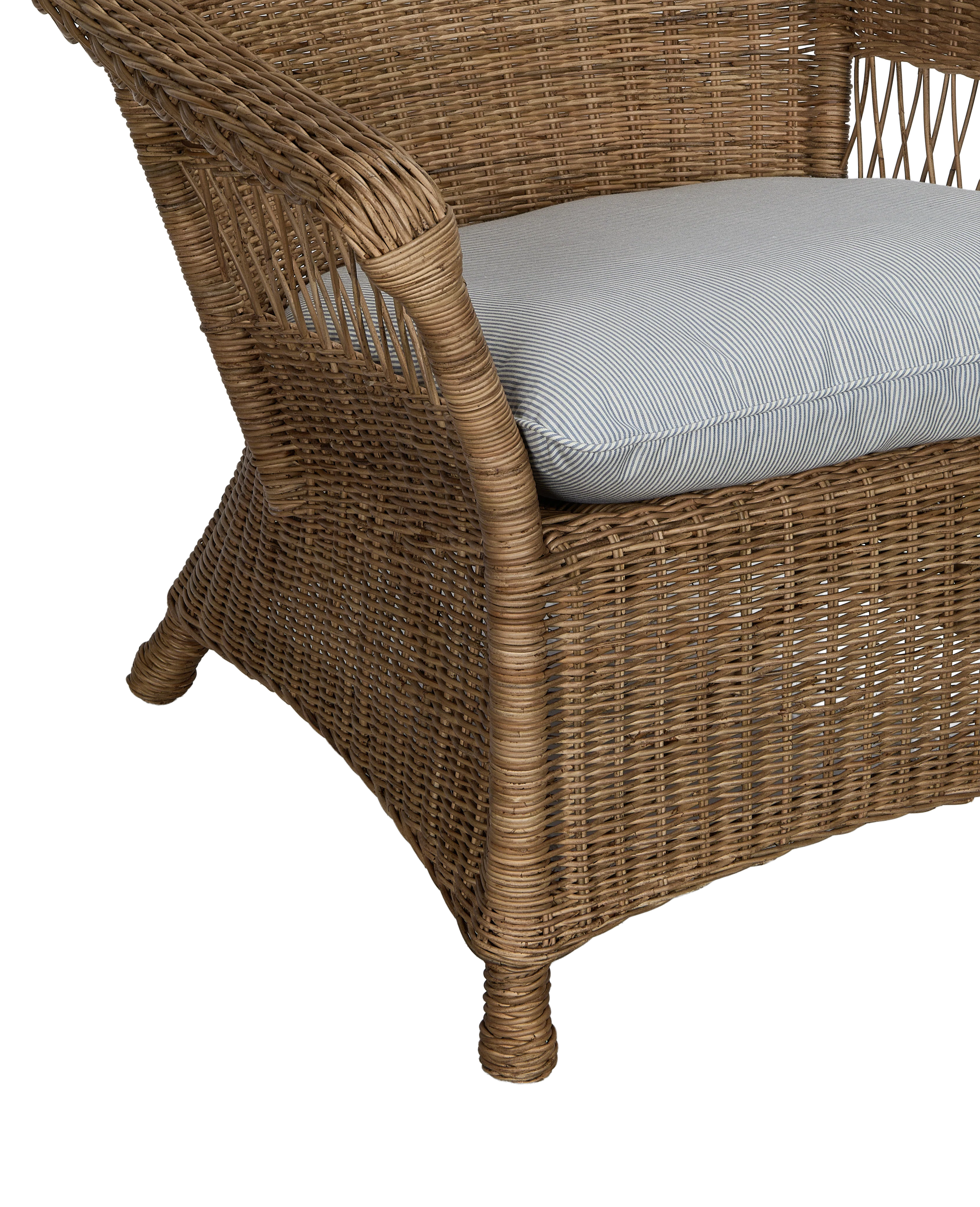 Reader Rattan Armchair - Bayside Stripe - Image 8