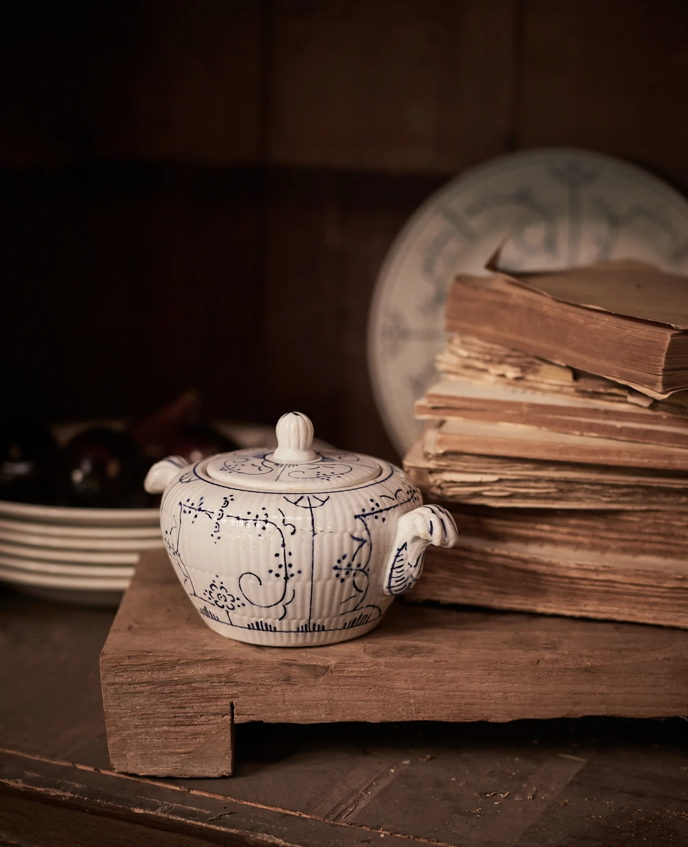 Royal Boch Sugar Bowl - Blue Floral - Image 4