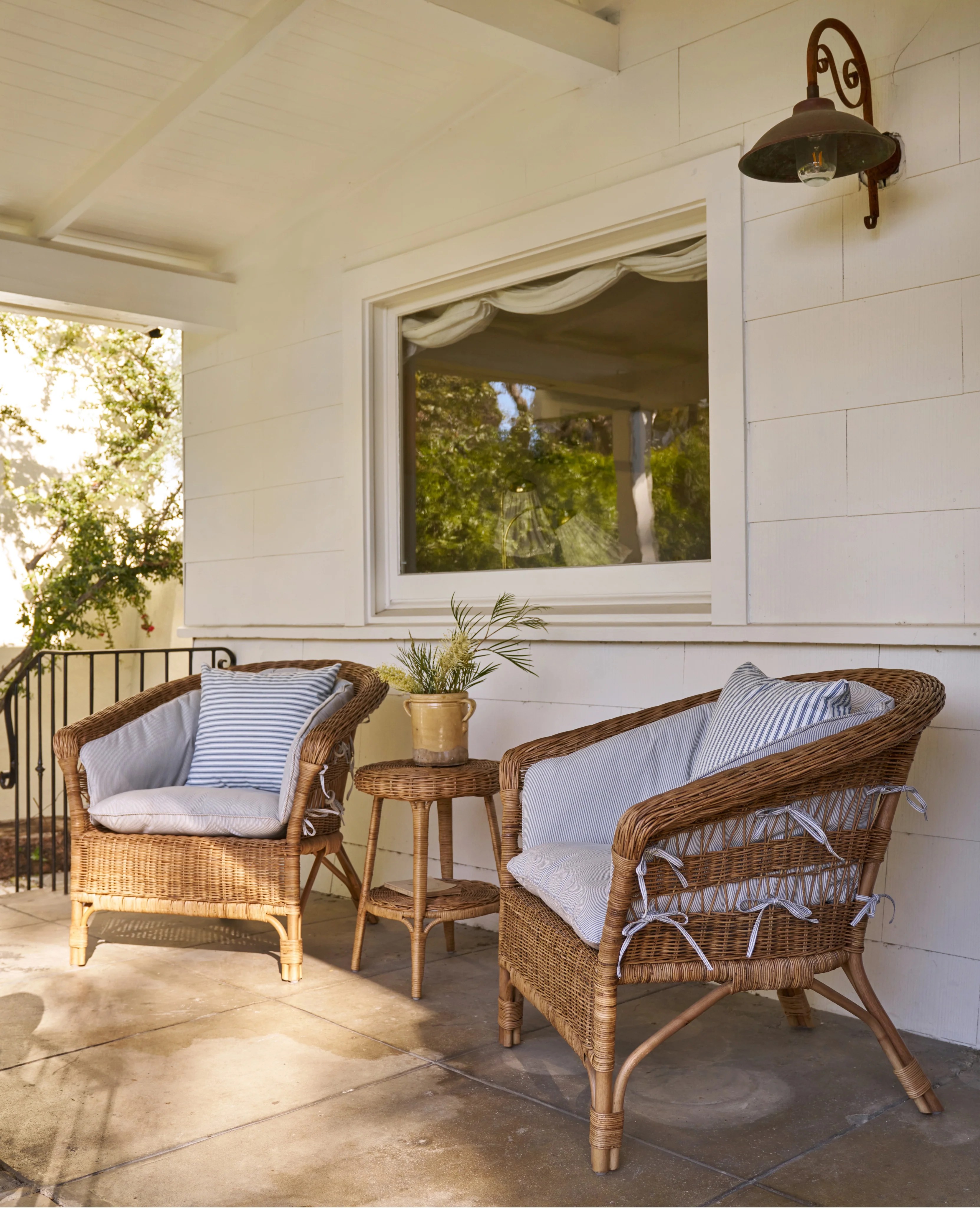 Sanctuary Rattan Lounge Chair - Bayside Stripe - Image 15
