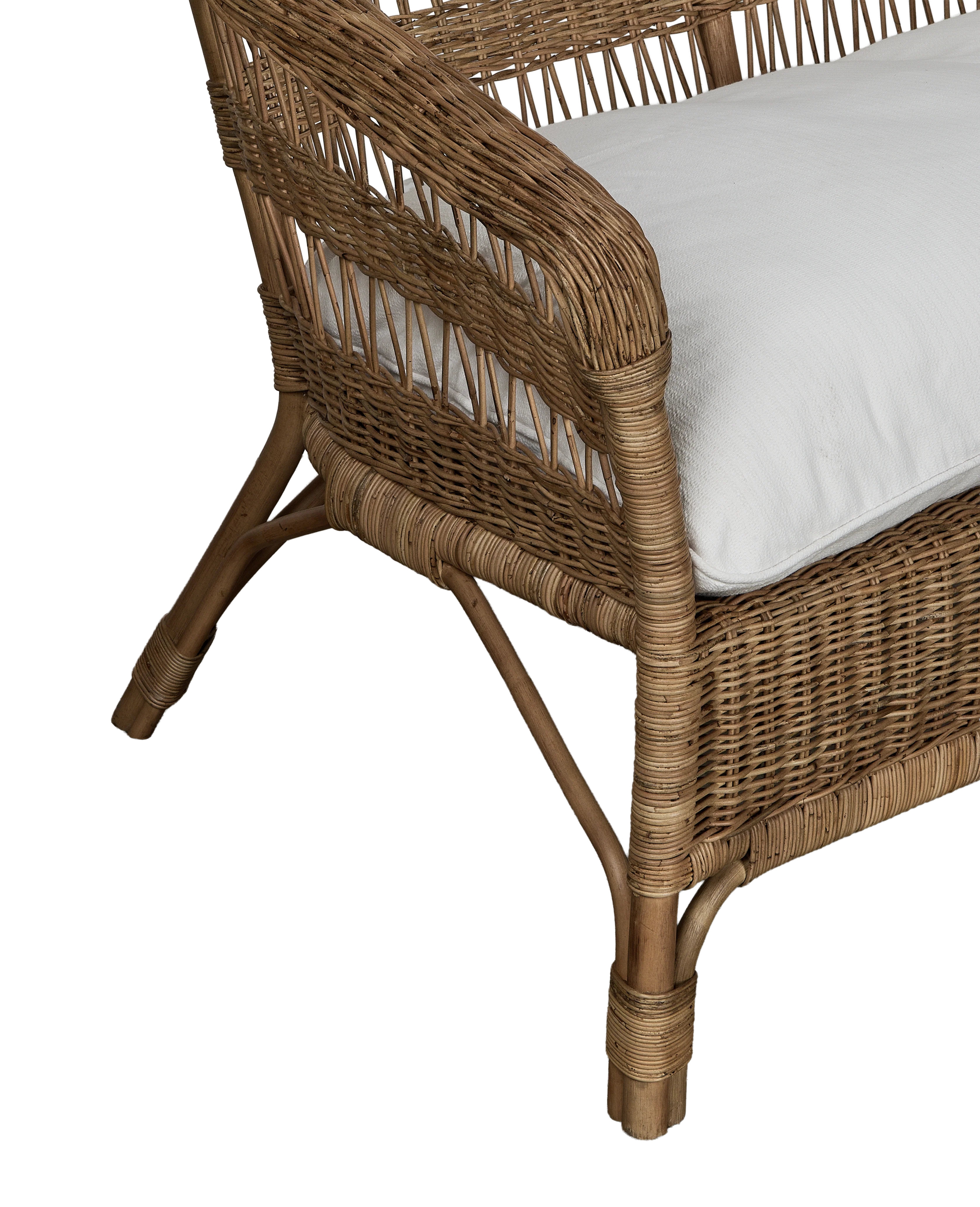 Sanctuary Rattan Loveseat - Shell - Image 11