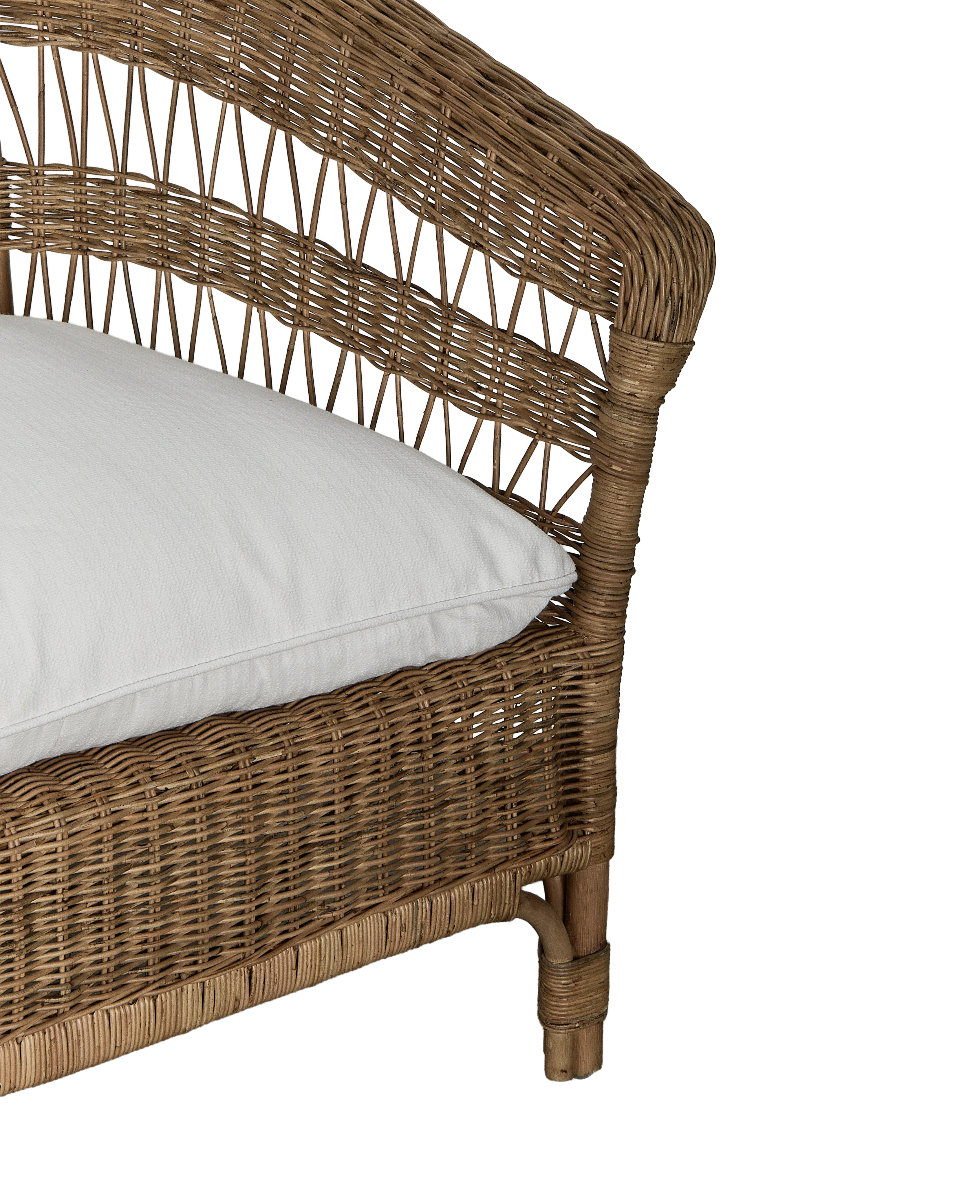 Sanctuary Rattan Loveseat - Shell - Image 9