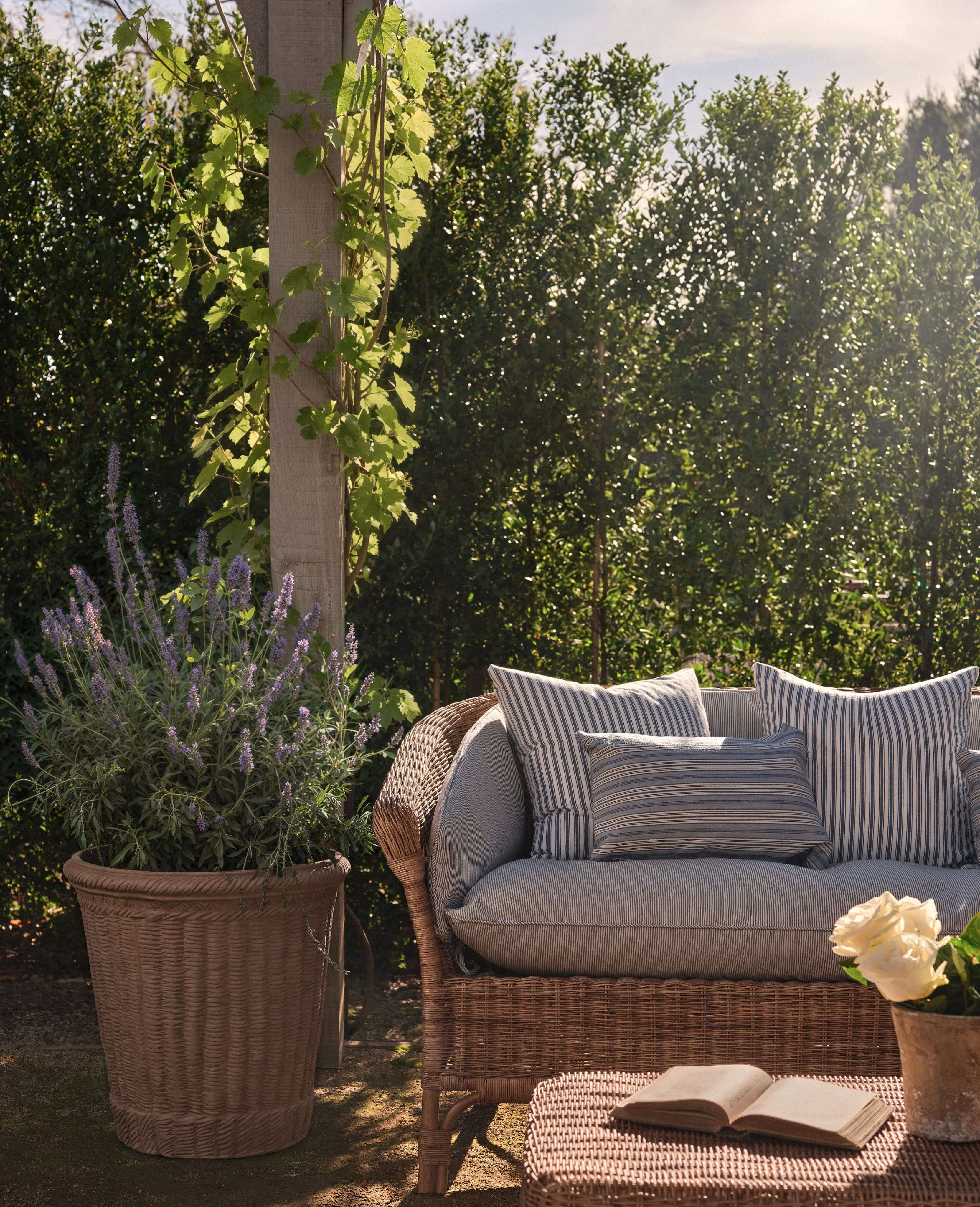 Sanctuary Rattan Sofa - Bayside Stripe - Image 15