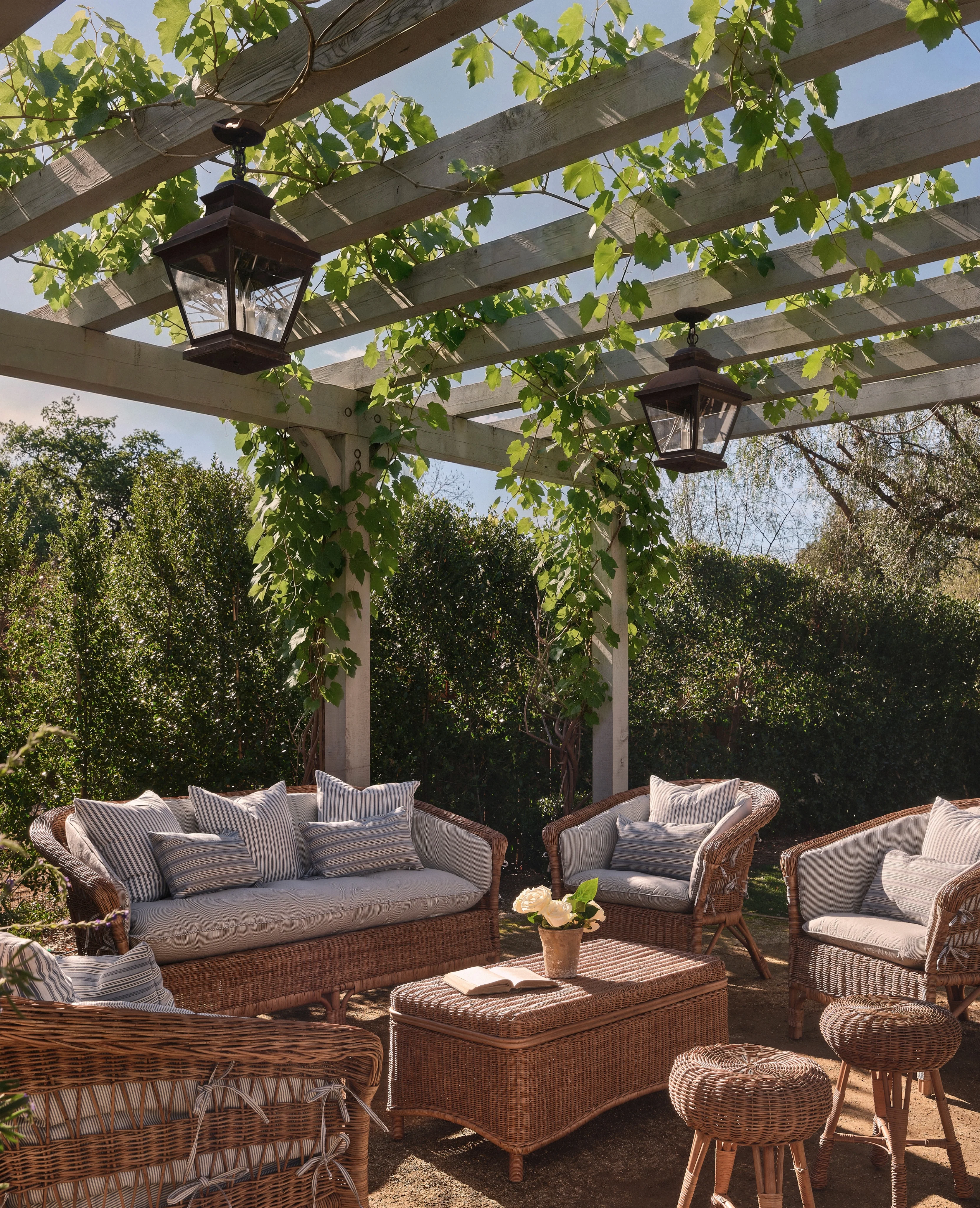 Sanctuary Rattan Sofa - Bayside Stripe - Image 2