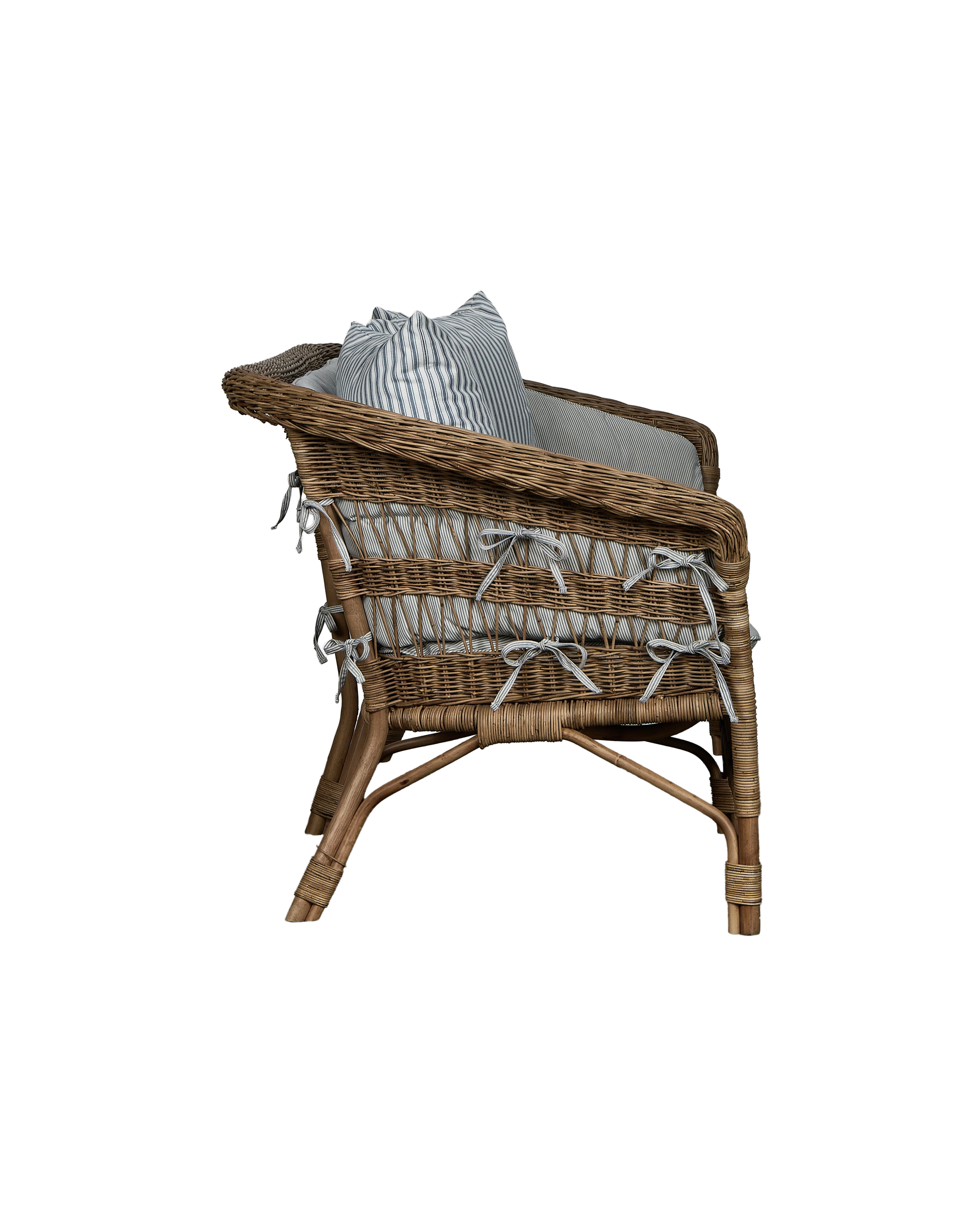 Sanctuary Rattan Sofa - Bayside Stripe - Image 4