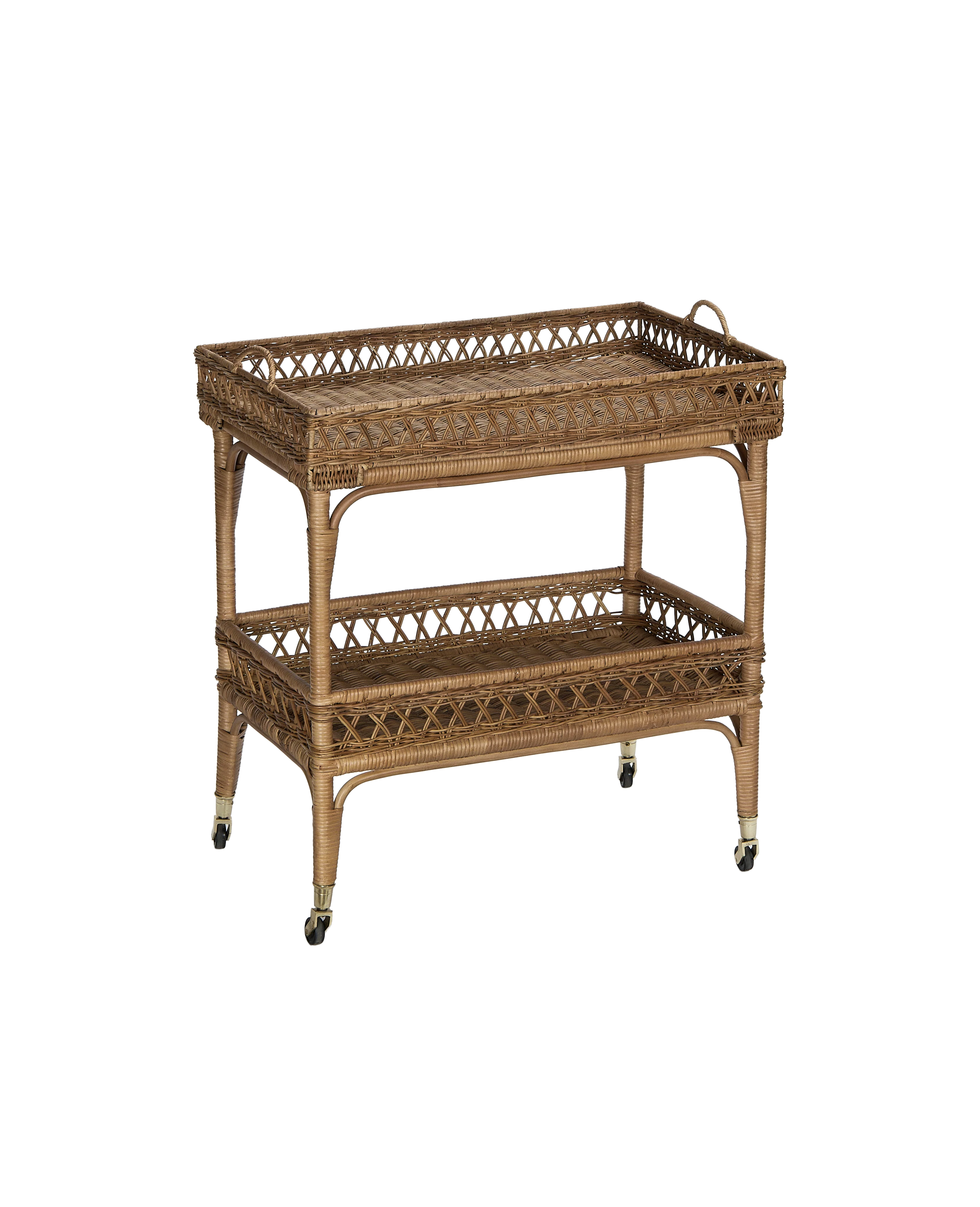 Sidecar Rattan Bar Cart