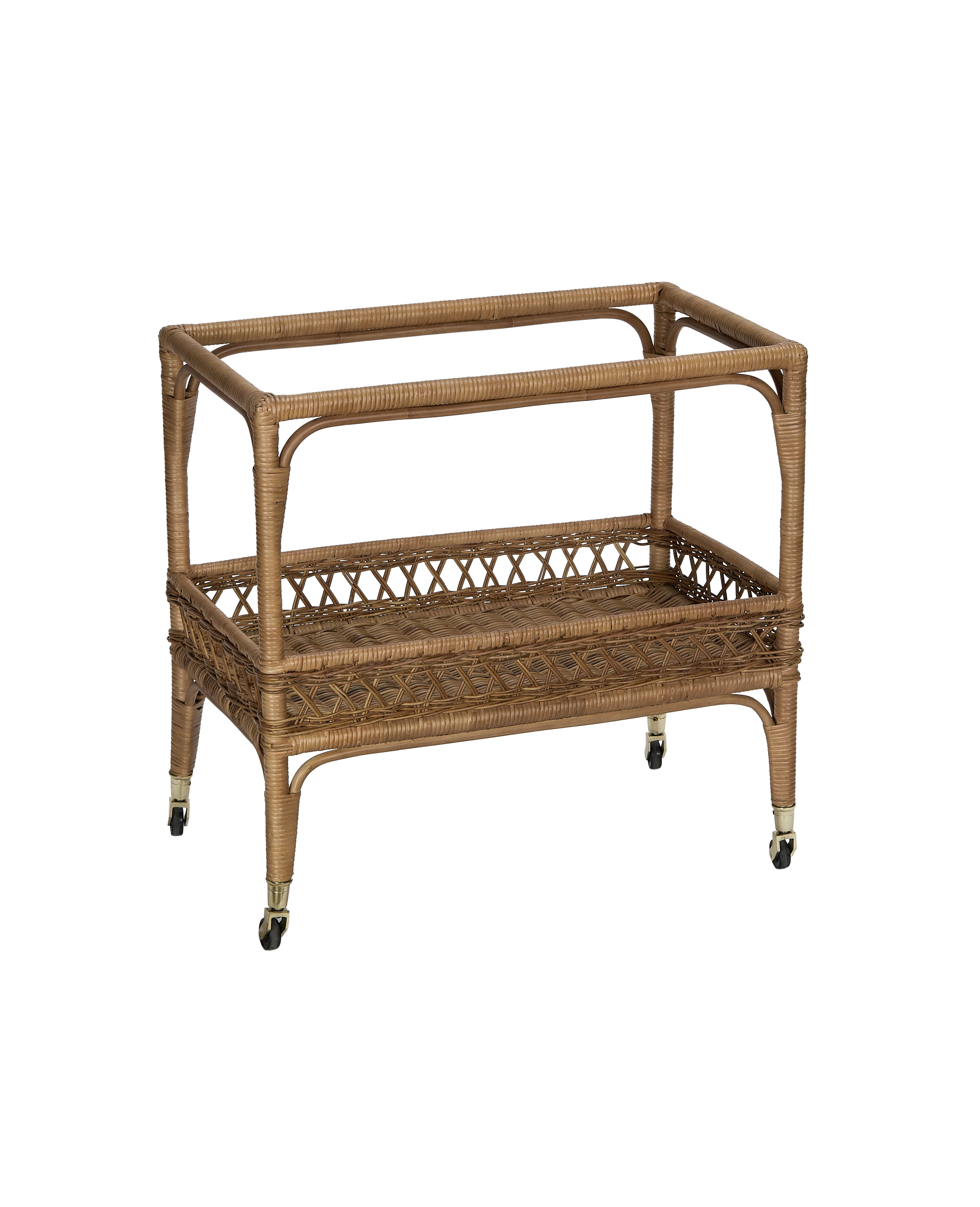 Sidecar Rattan Bar Cart - Image 5