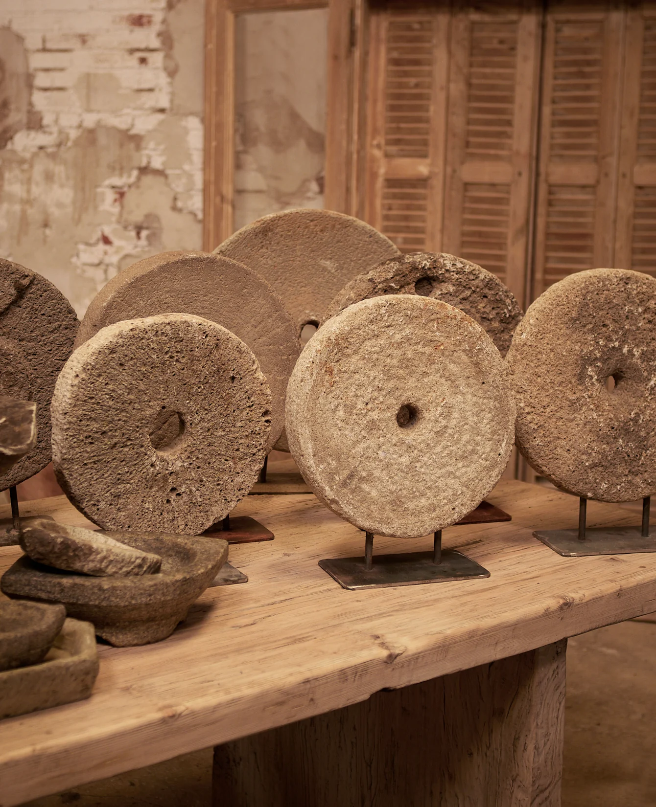 Stone Wheel on Stand - Image 4