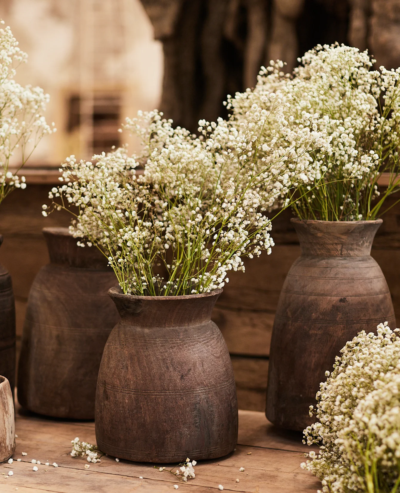 Teak Vase - Natural - Image 4