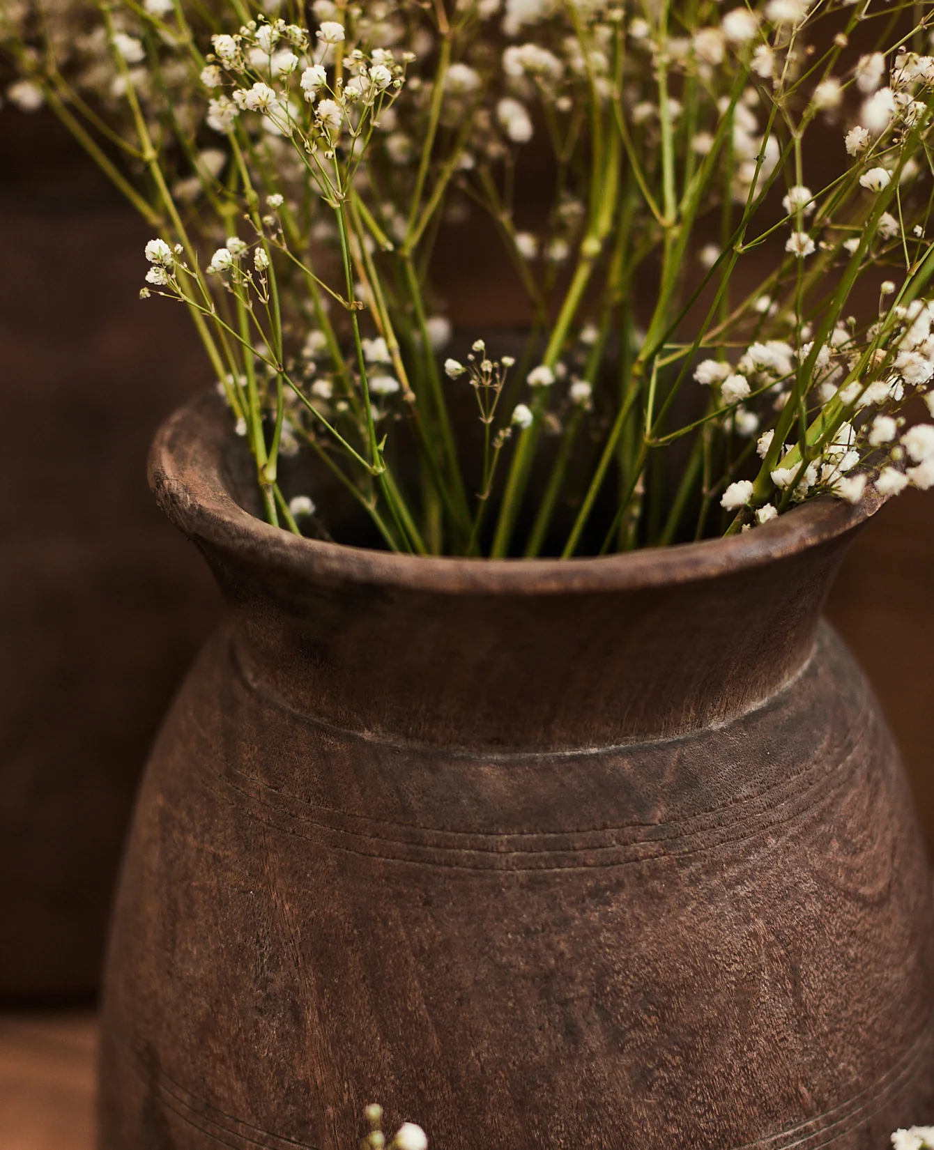 Teak Vase - Natural - Image 5