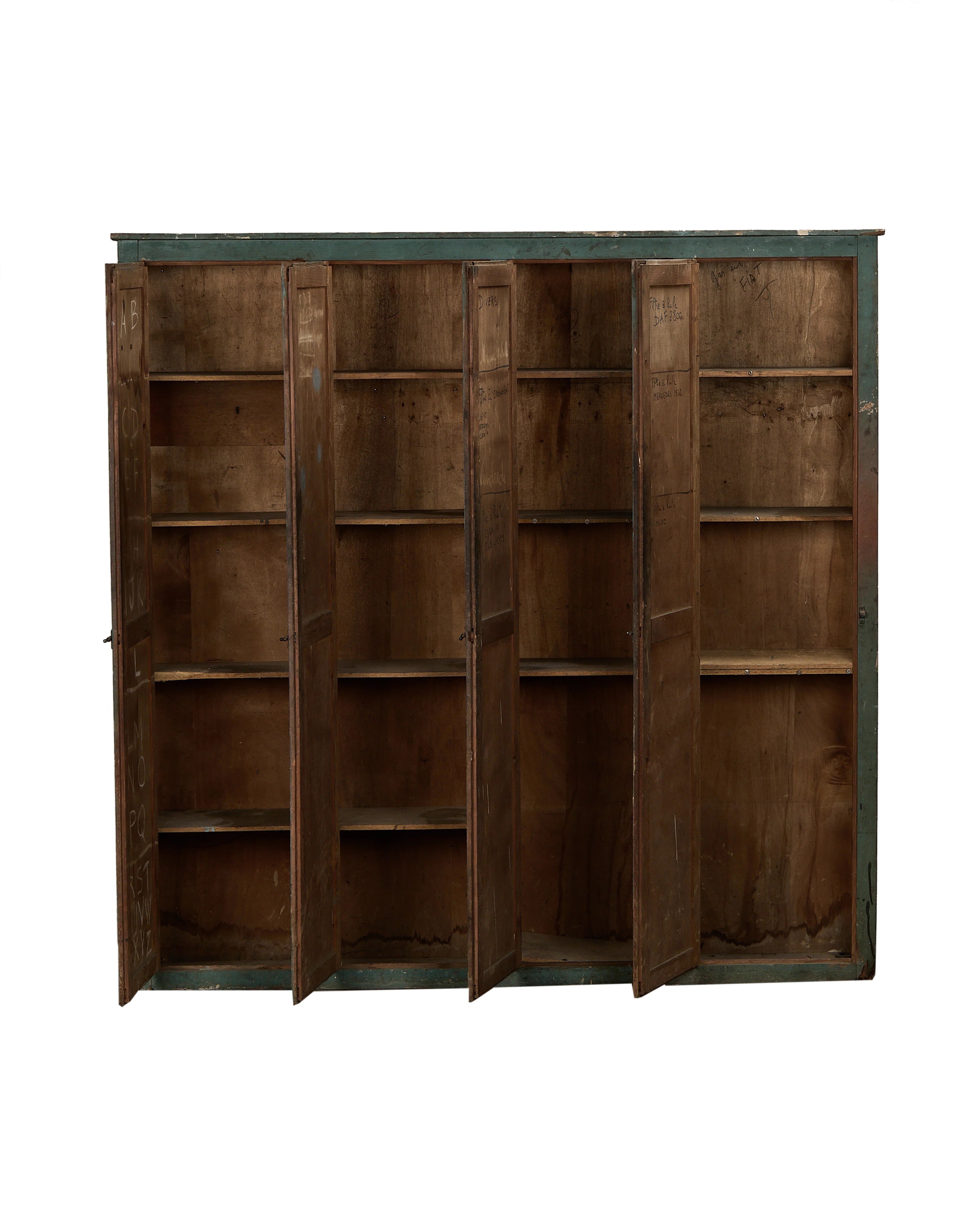 Wood Locker Cabinet - Painted - Image 4