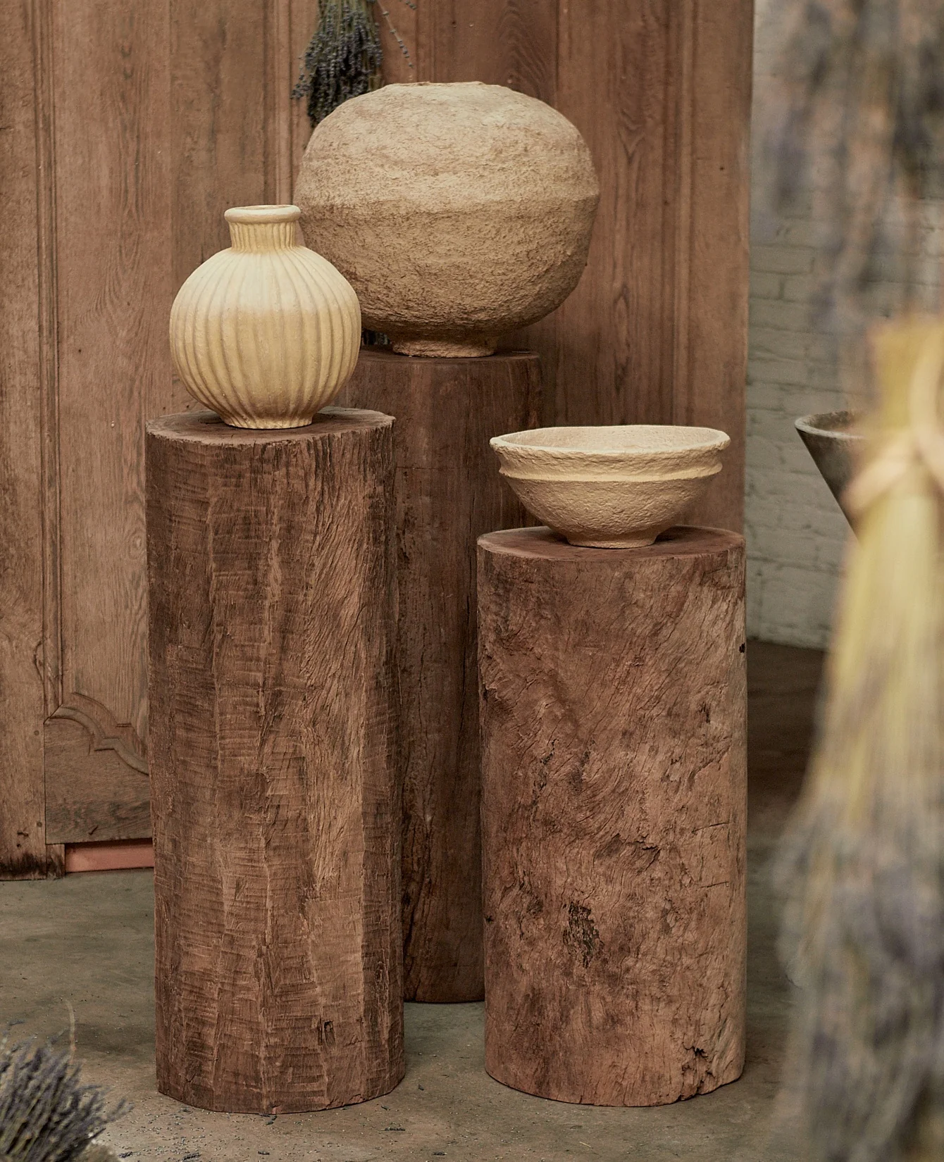 Wood Pedestal - Round Assorted - Image 3